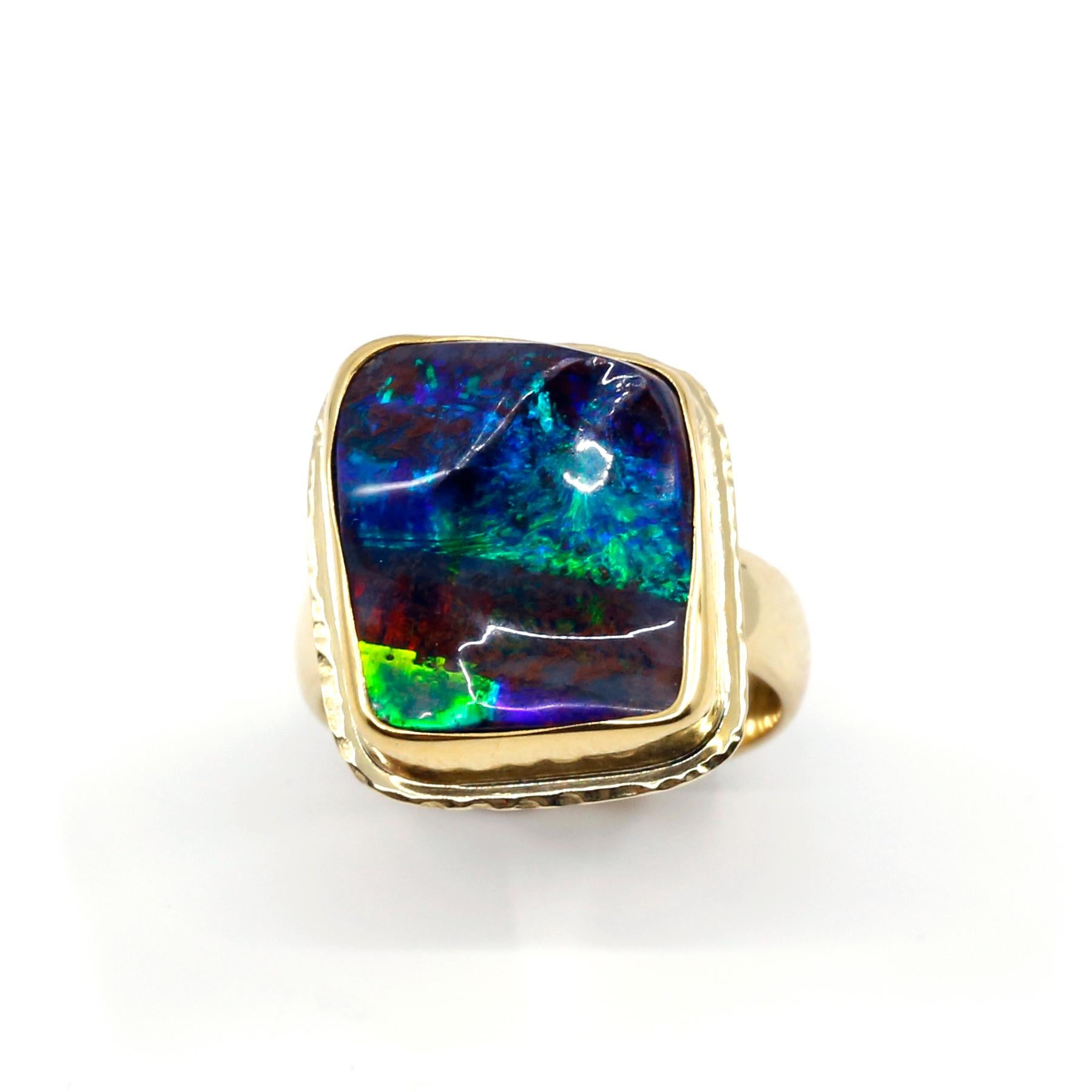 green blue opal