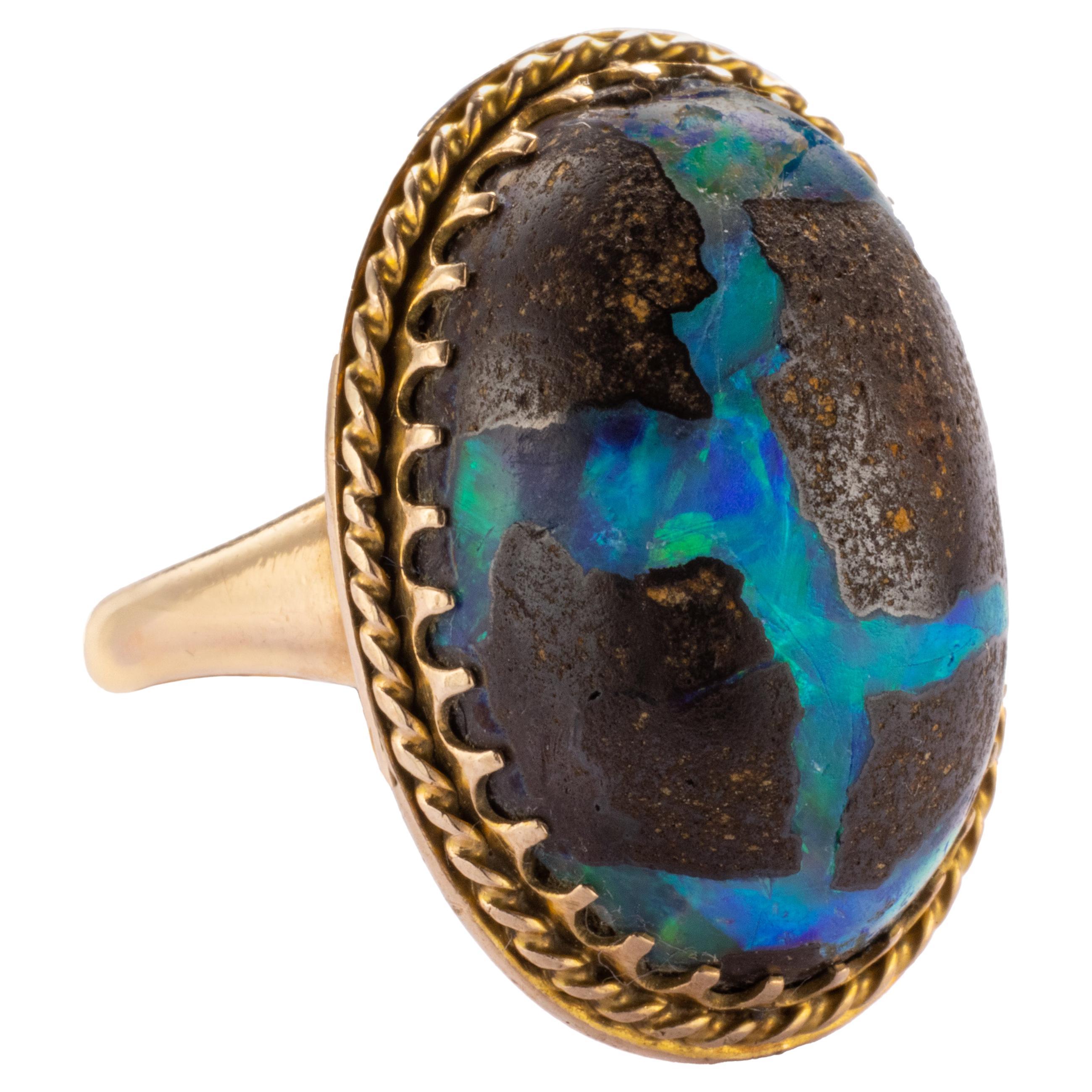 Boulder Opal Ring, Circa 1940s