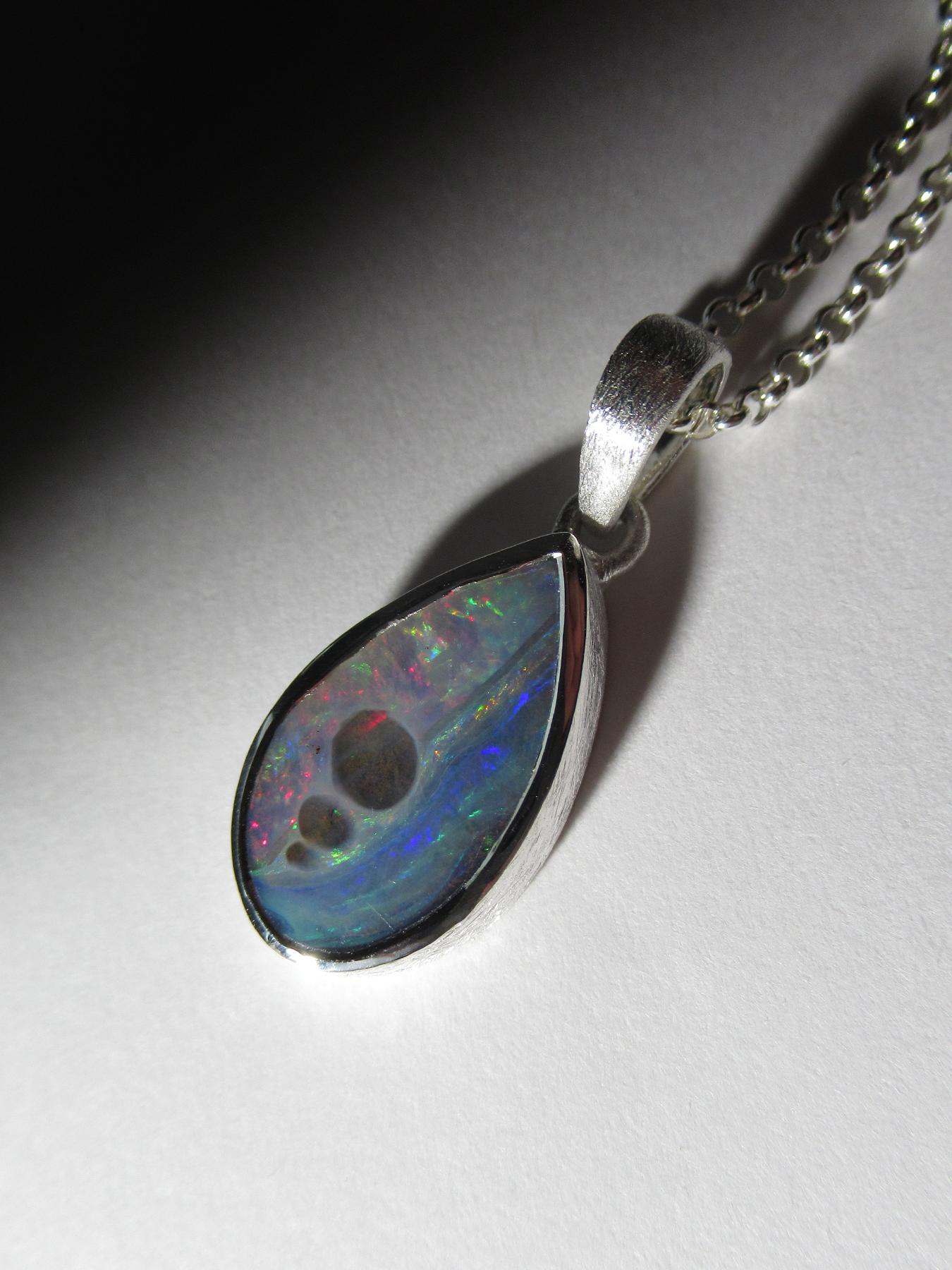 Collana in argento Boulder Opal in vendita 4