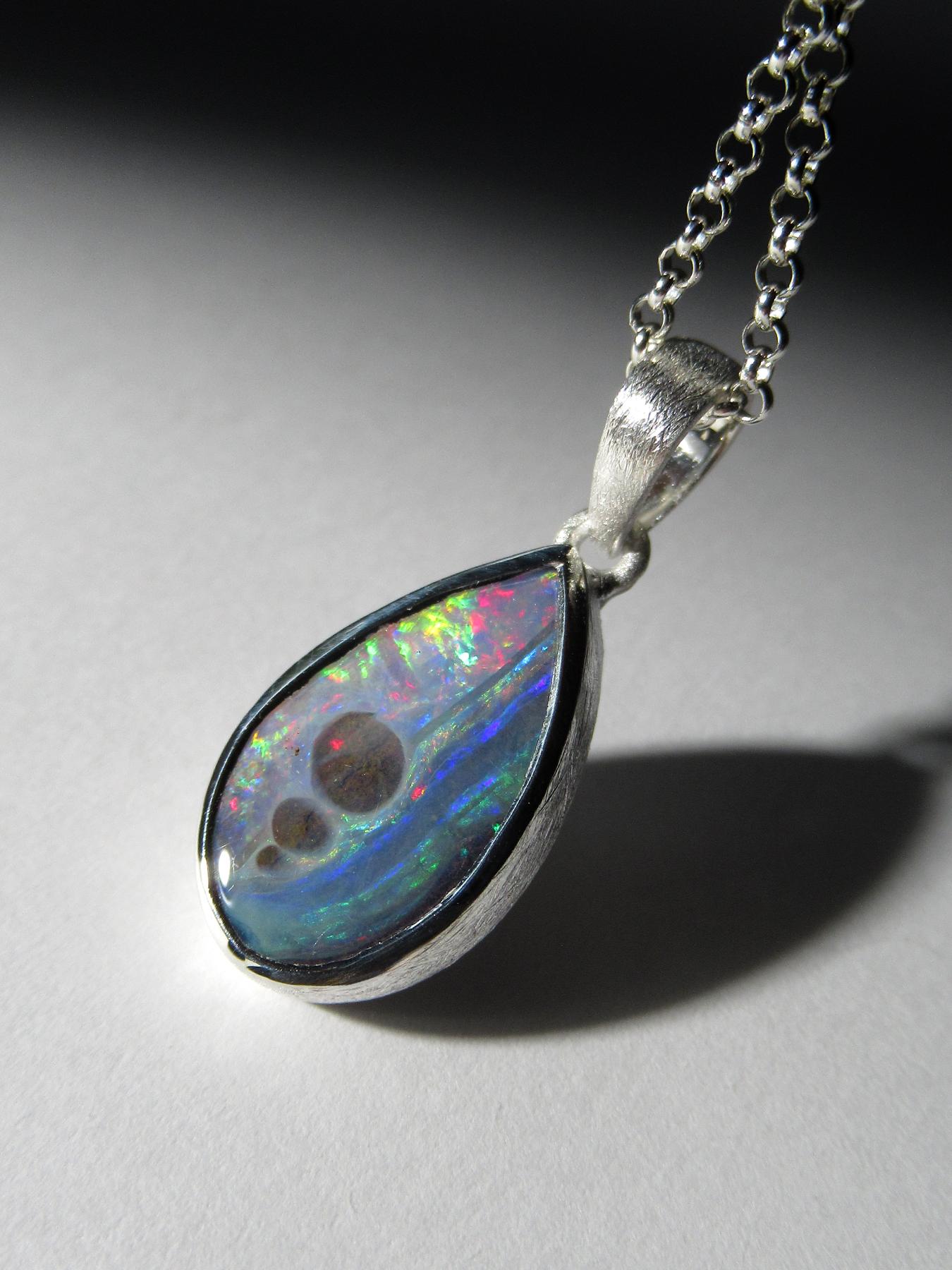 Collana in argento Boulder Opal in vendita 5