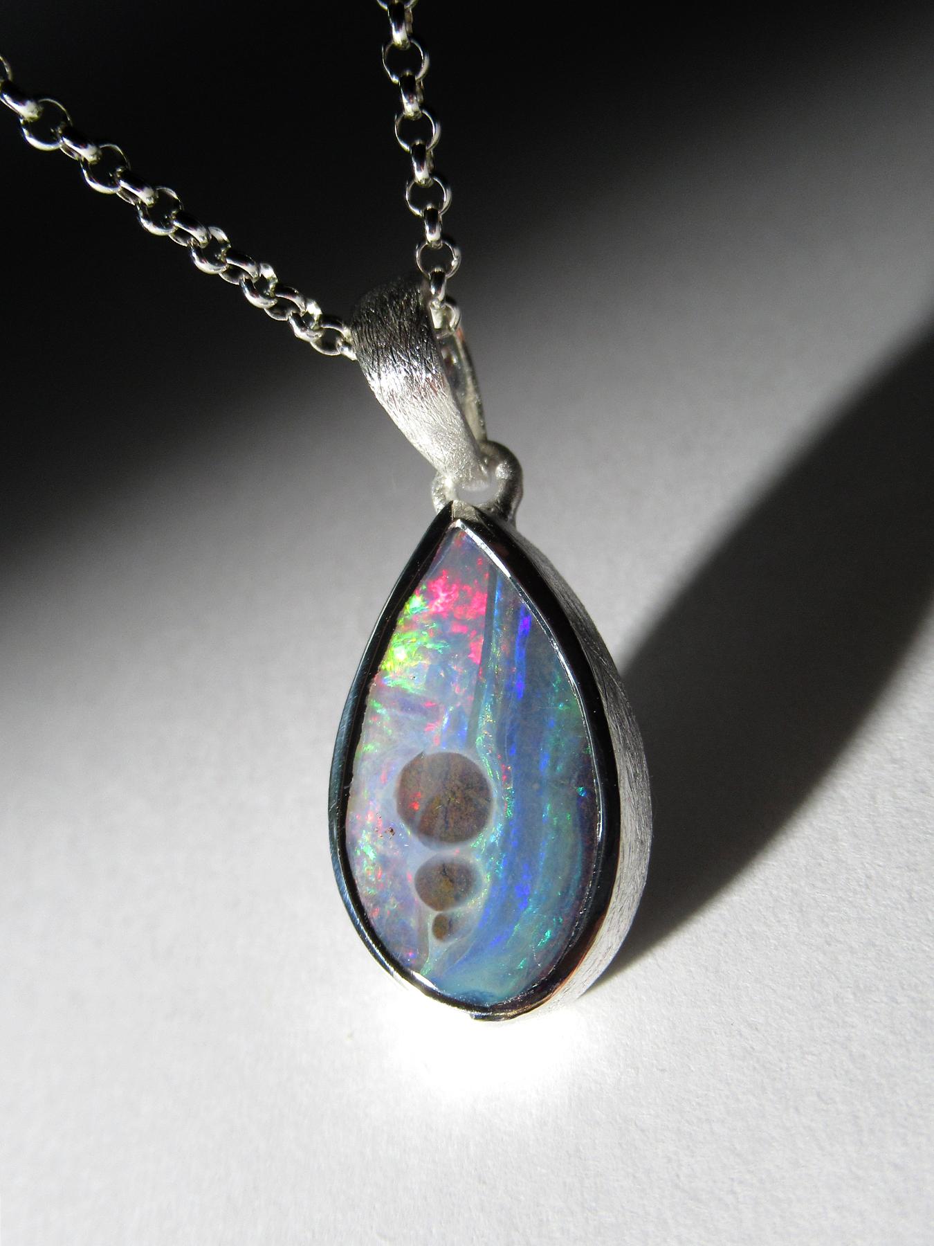 da uomo o donna Collana in argento Boulder Opal in vendita