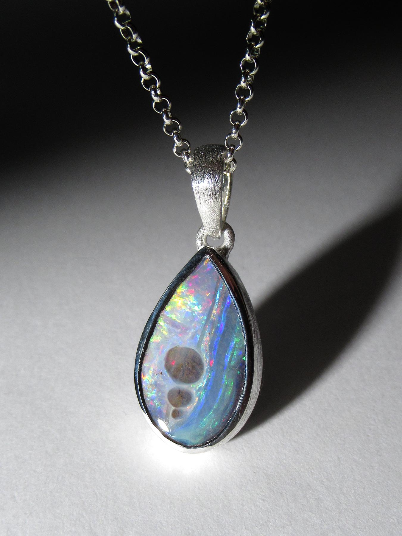 Collana in argento Boulder Opal in vendita 1