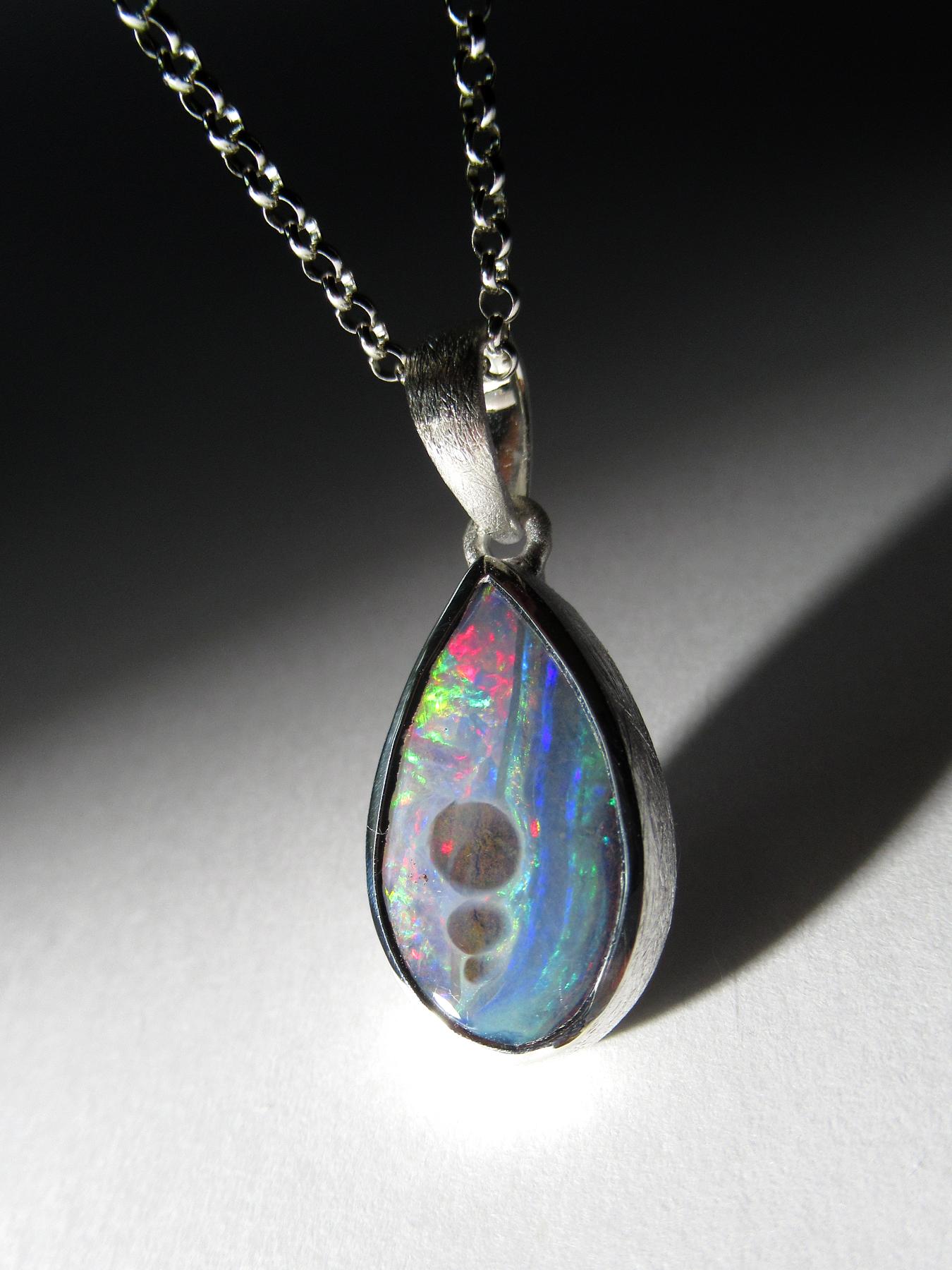Collana in argento Boulder Opal in vendita 3