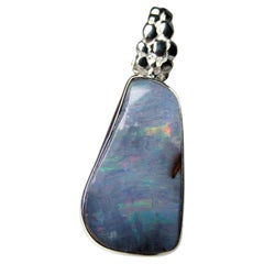 Colgante de plata de ópalo de Boulder Colorido Azul Piedra preciosa natural australiana de regalo
