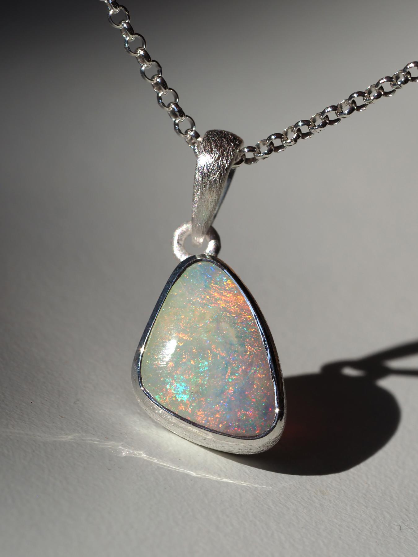 Boulder Opal Silber-Anhänger Geschenk 25005 im Angebot 8