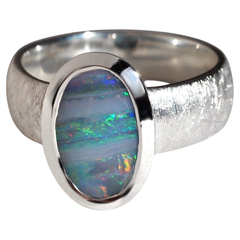 Anello d
argento con opale Boulder