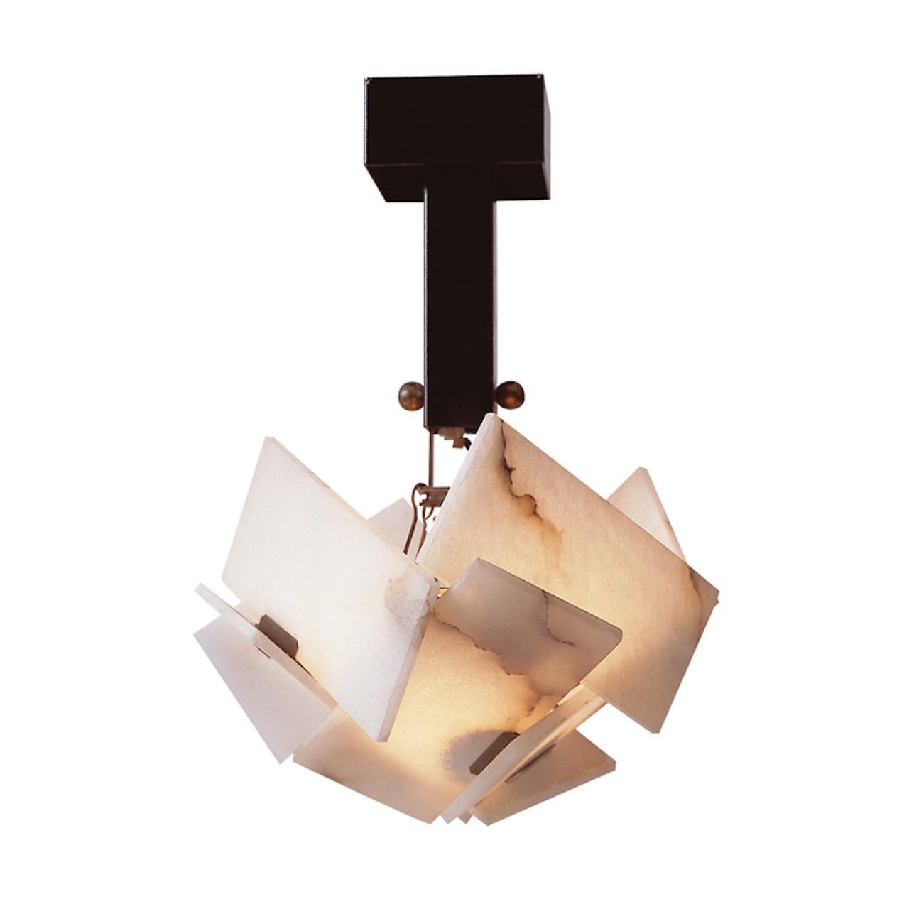 French Model SUS 101B Boule Ceiling Lamp by Pierre Chareau for MCDE For Sale