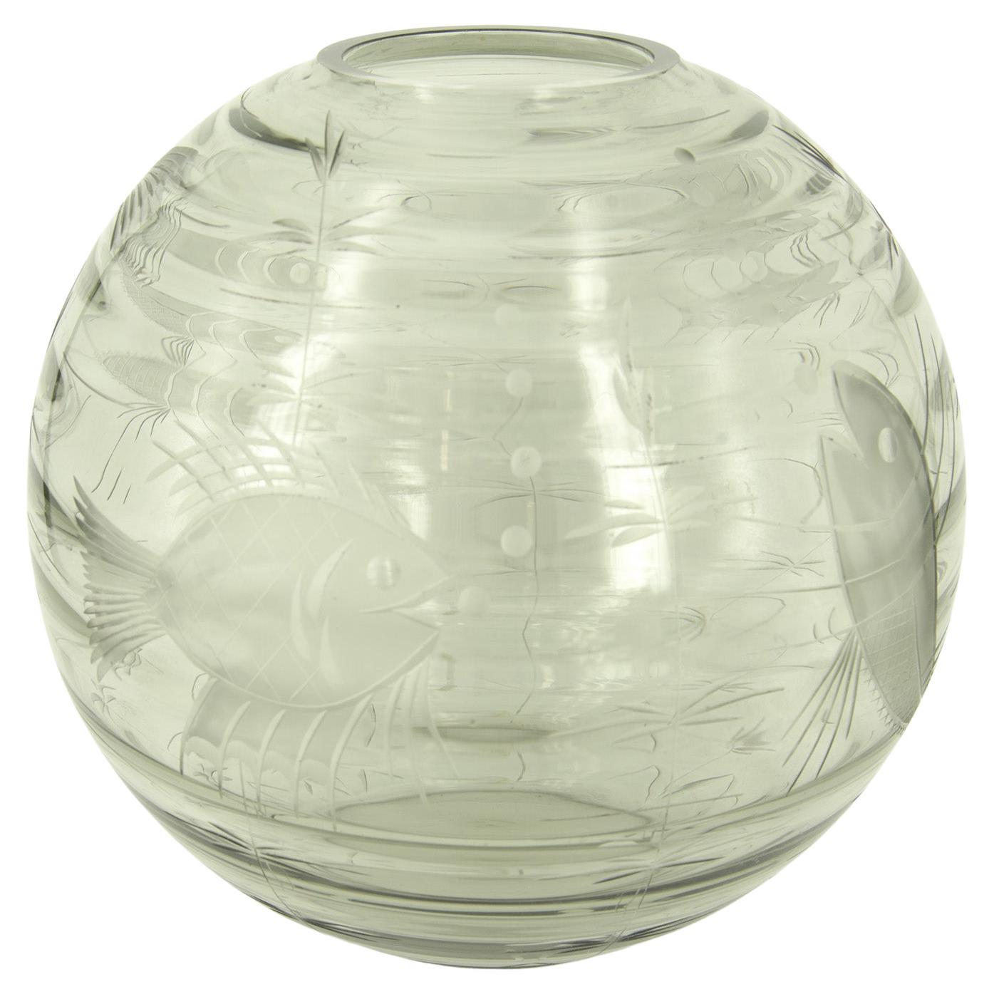 Boule in vetro inciso di Murano, S.A.L.I.R. anni '30. en venta
