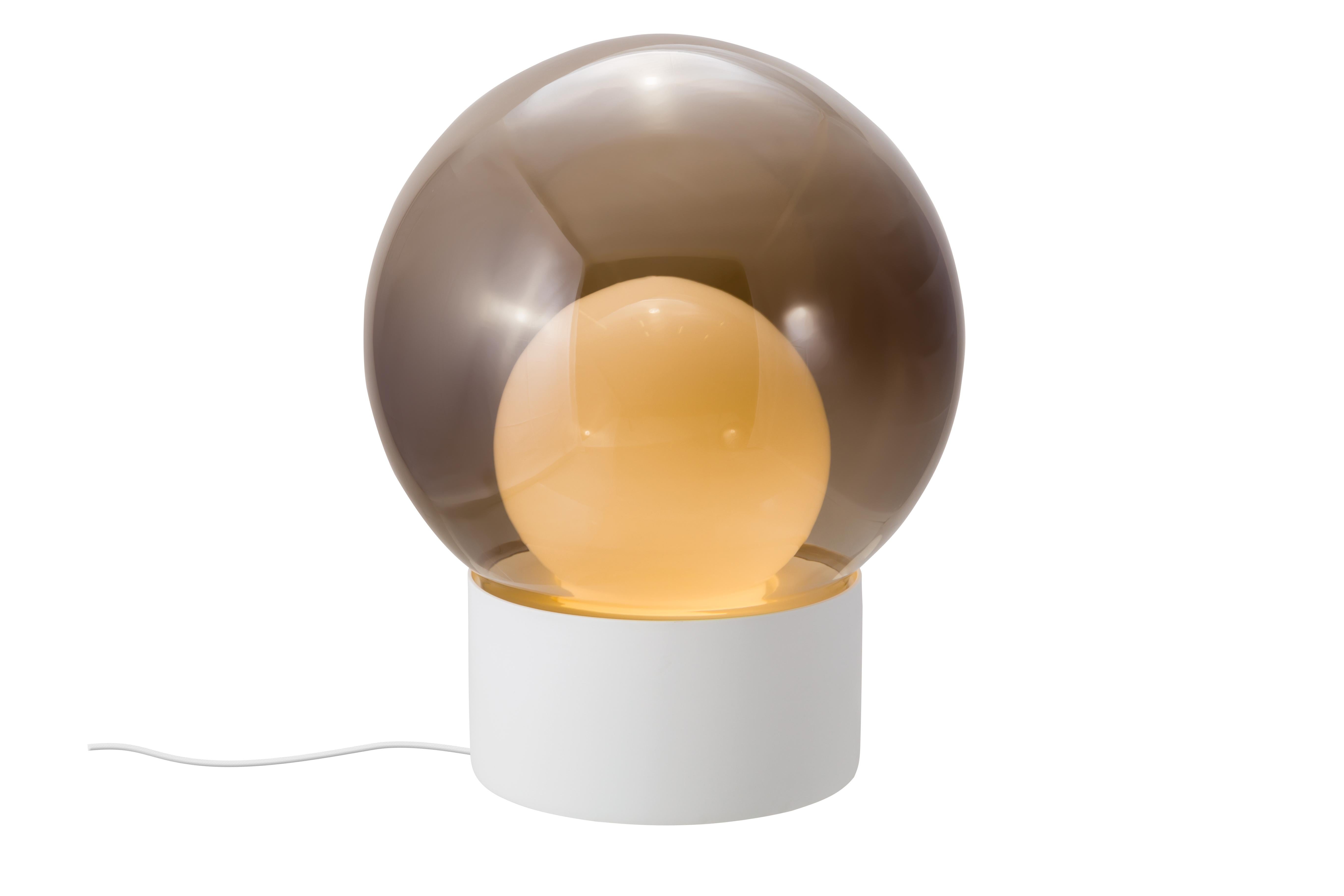Boule Medium Transparent Opal White Floor Lamp by Pulpo 1