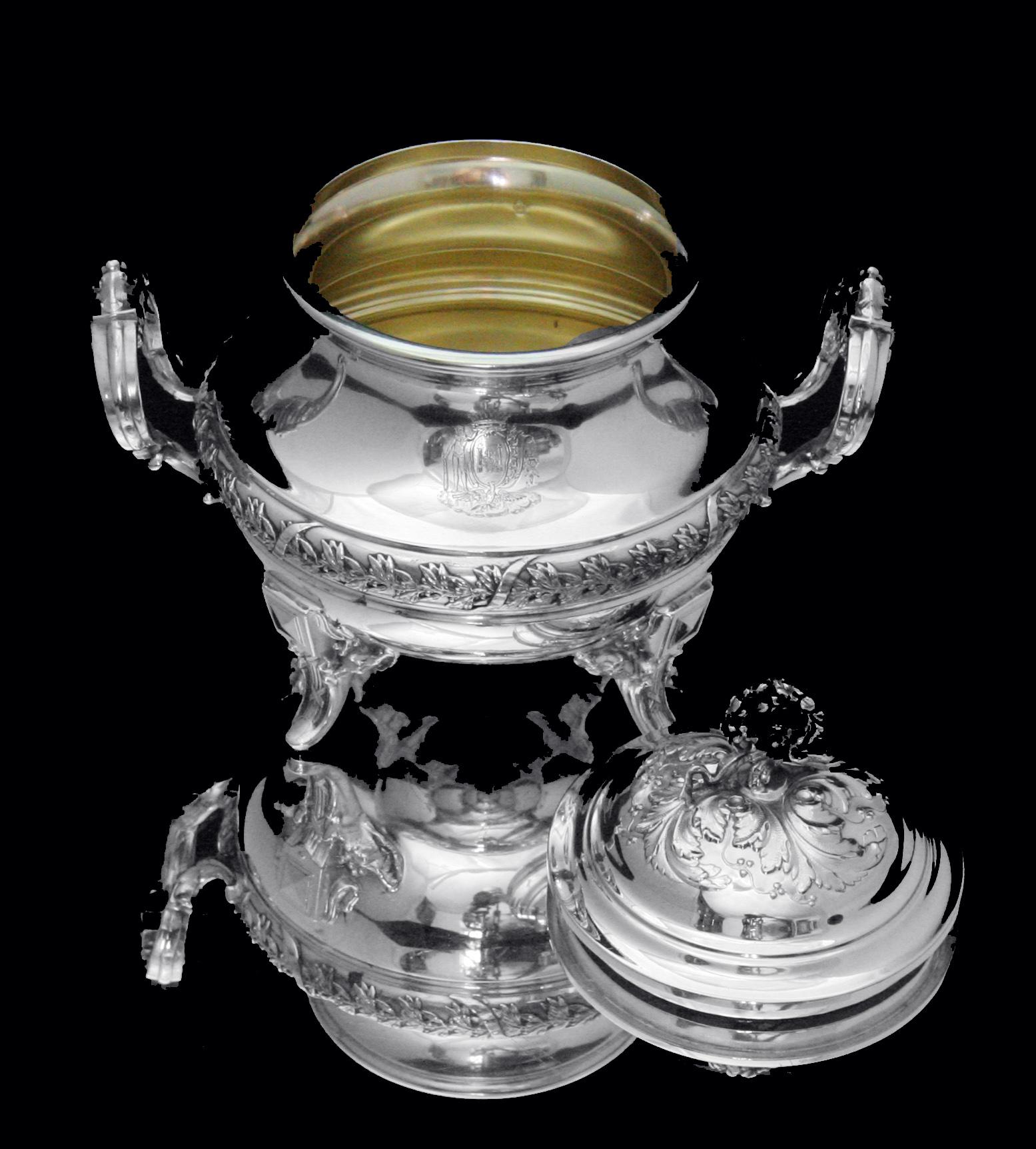 Boulenger - 8pc. Louis XVI, Silver Tea Set - Museum Quality ! For Sale 5