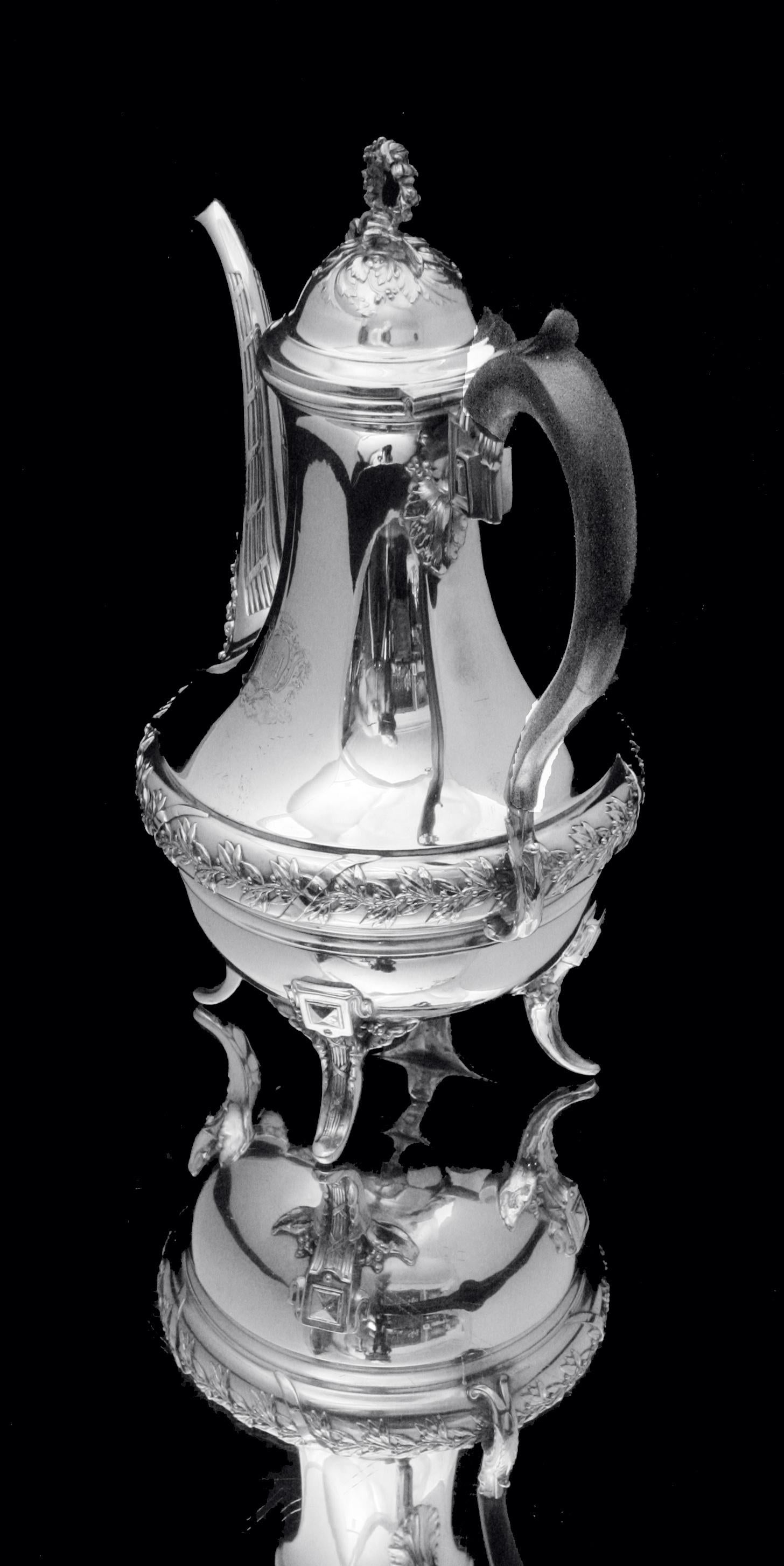 Sterling Silver Boulenger - 8pc. Louis XVI, Silver Tea Set - Museum Quality ! For Sale