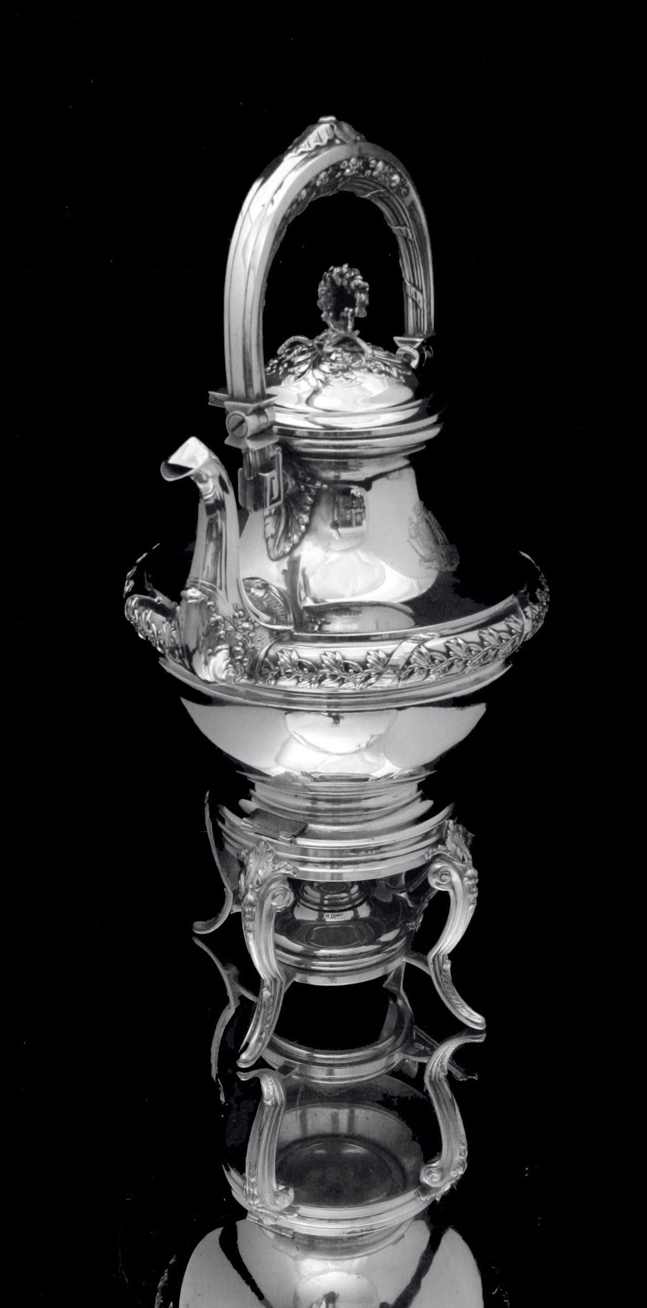 Boulenger - 8pc. Louis XVI, Silver Tea Set - Museum Quality ! For Sale 2