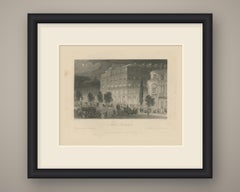 Il Boulevard des Italiens di notte, Parigi, incisione tratta da un’opera di Eugène Lami, 1845 circa