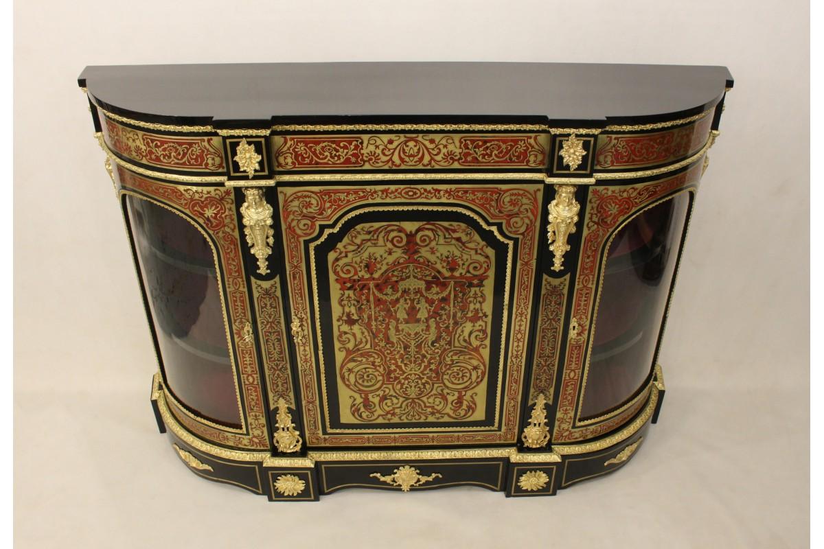 Brass Boulle cabinet, France, circa 1860. For Sale