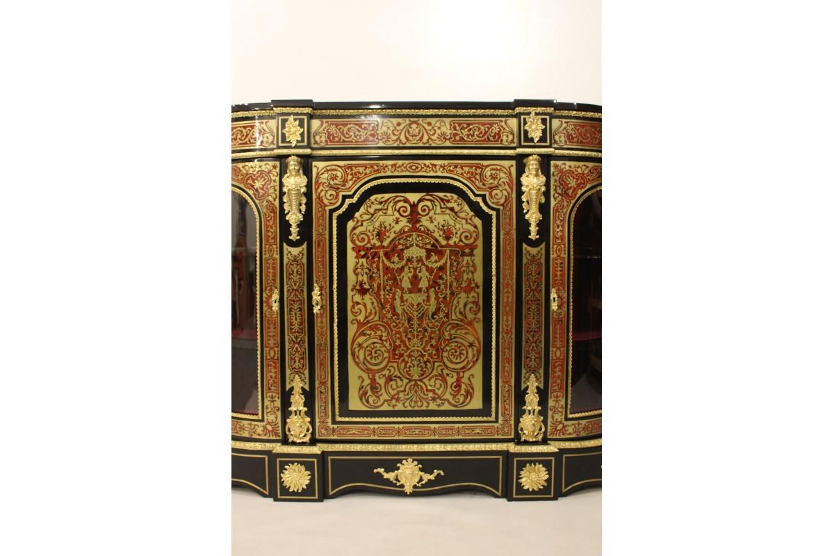 Napoleon III Boulle cabinet, France, circa 1860. For Sale