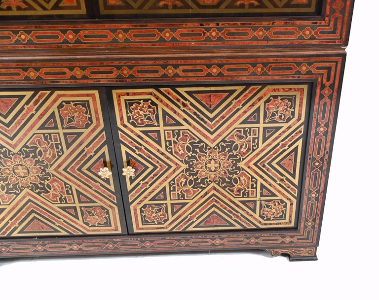 Boulle Cabinet Inlay Chest Islamic Closet, 1930 In Good Condition In Potters Bar, GB