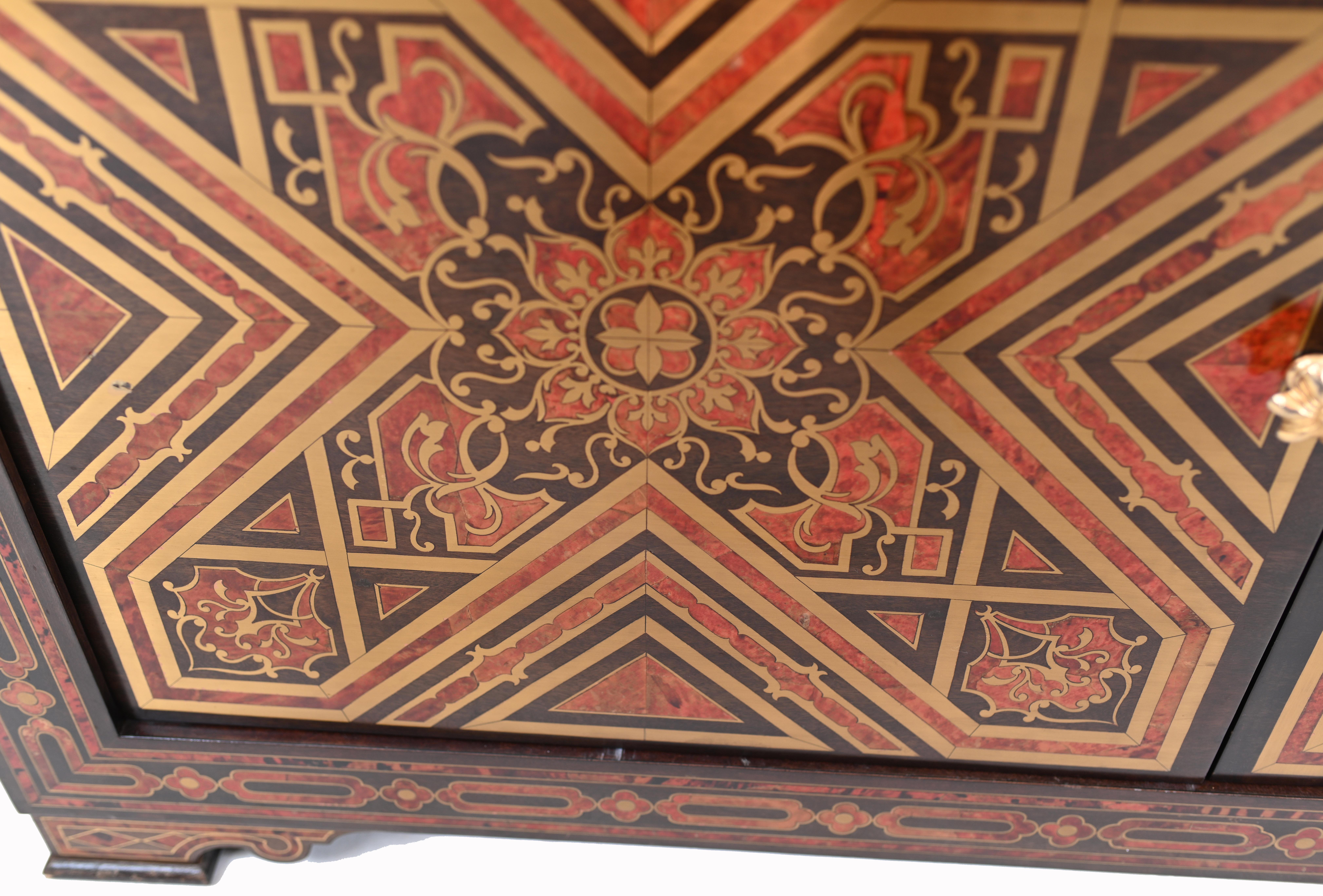 19th Century Boulle Cabinet Inlay Chest Islamic Closet, 1930