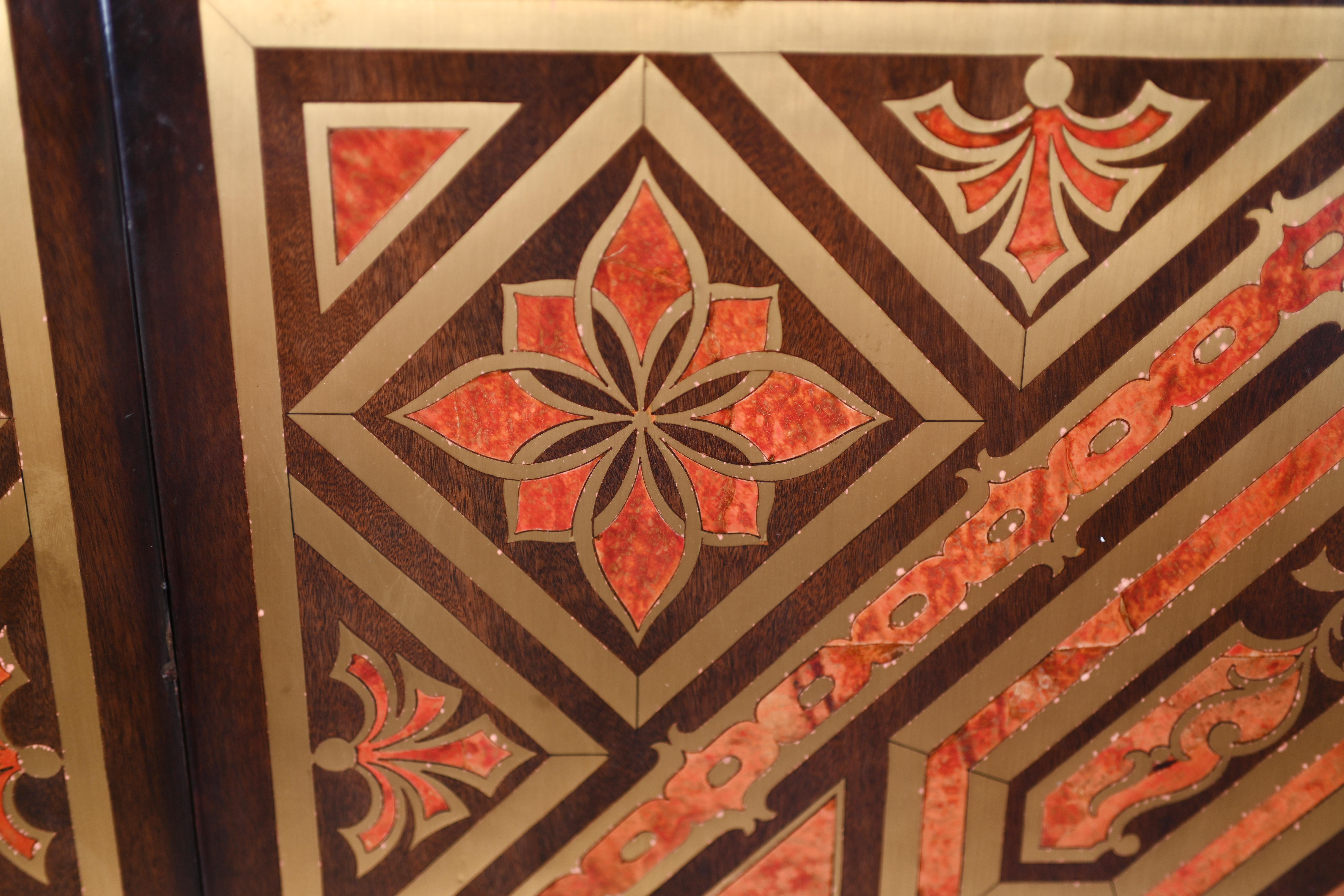 Boulle Cabinet Inlay Chest Islamic Closet, 1930 1