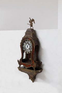 Boulle clock with shelf, marked THURET PARIS