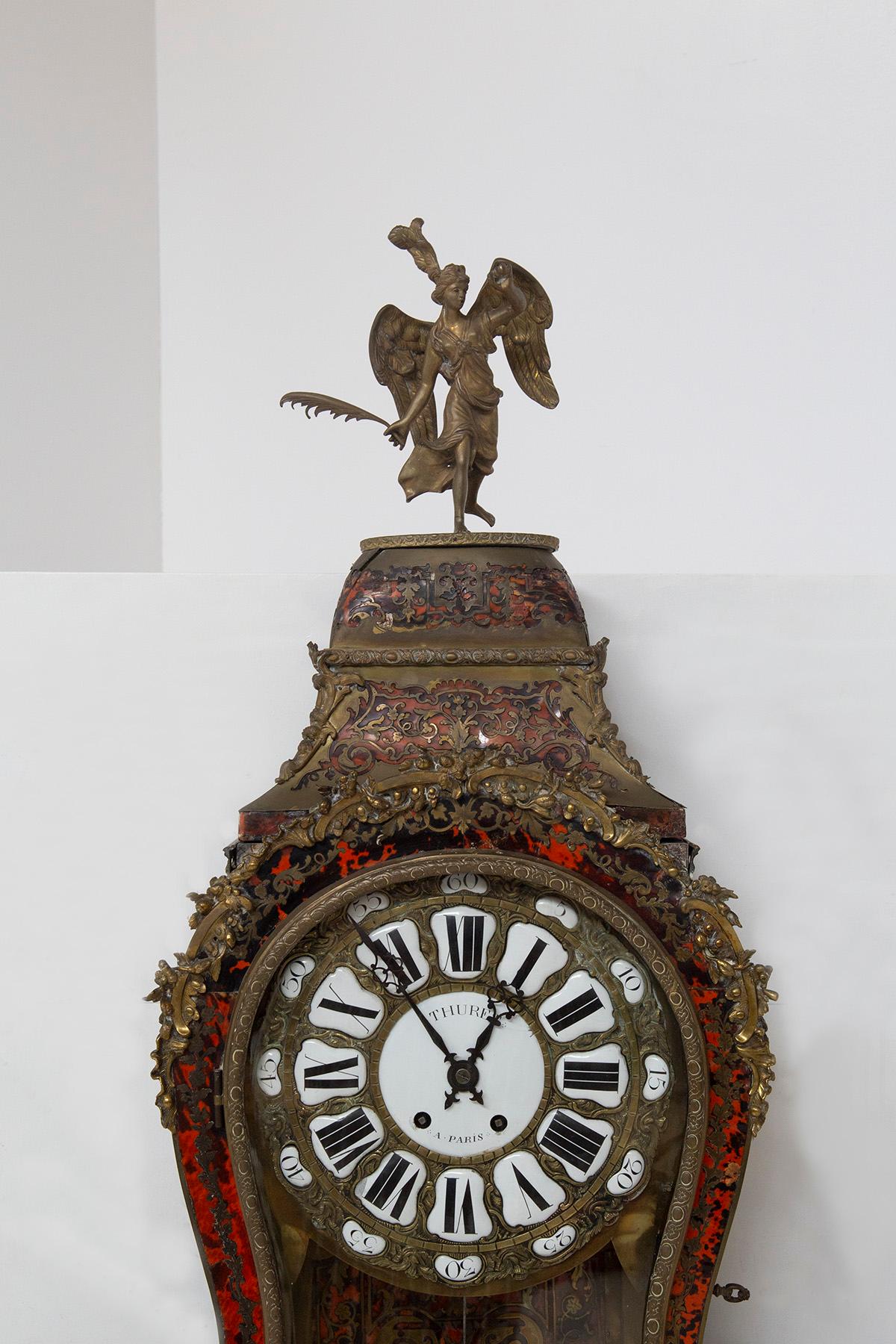 Boulle-Uhr mit Regal, gekennzeichnet THURET PARIS (Louis XVI.) im Angebot