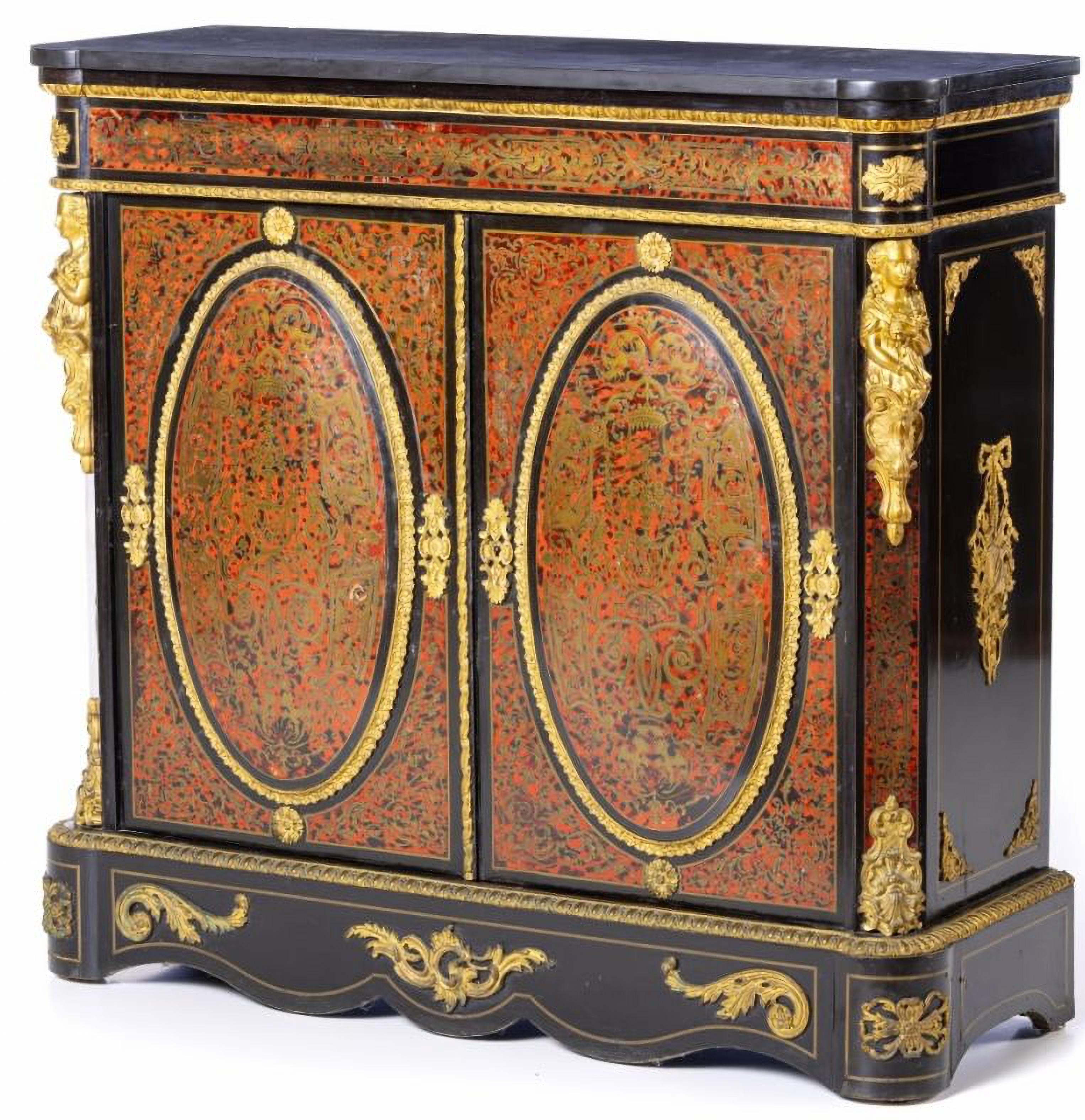 French BOULLE CUPBOARD Napoleon III 19th Century For Sale