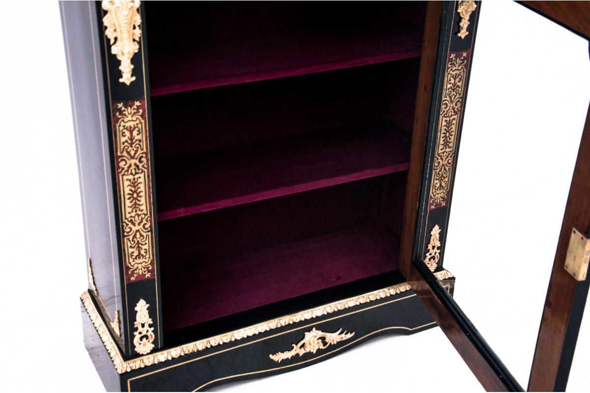 Boulle Display Case, France, 1870, Restored In Good Condition In Chorzów, PL
