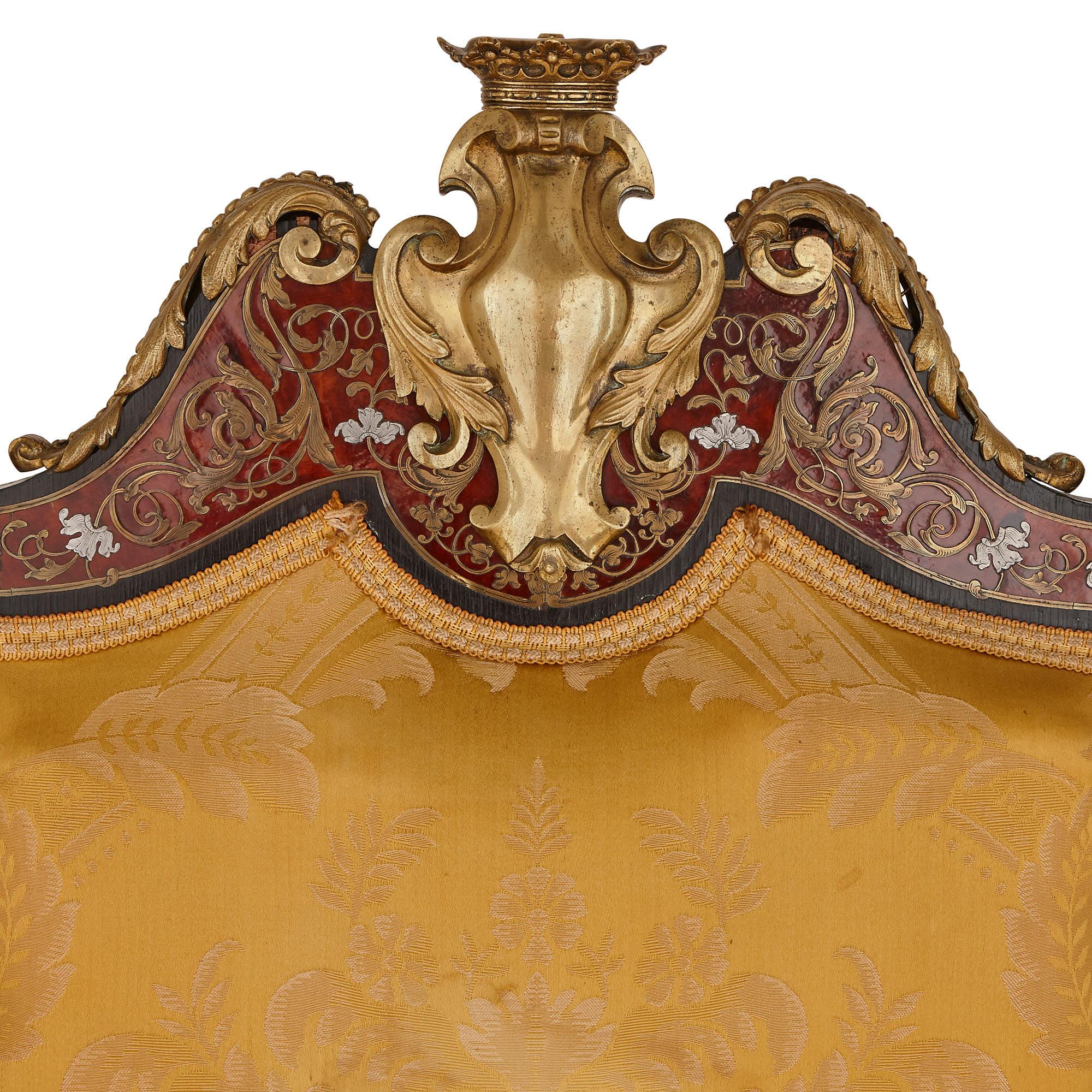 Baroque Boulle Inlaid Armchair with Gilt Bronze Mounts