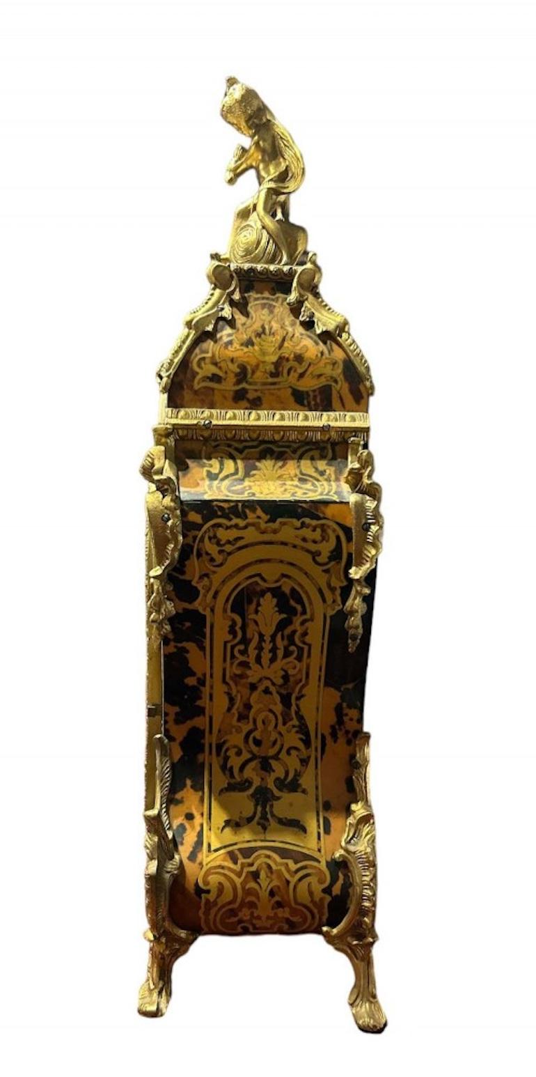 Boulle Mantle Clock French Antiques Inlay 2
