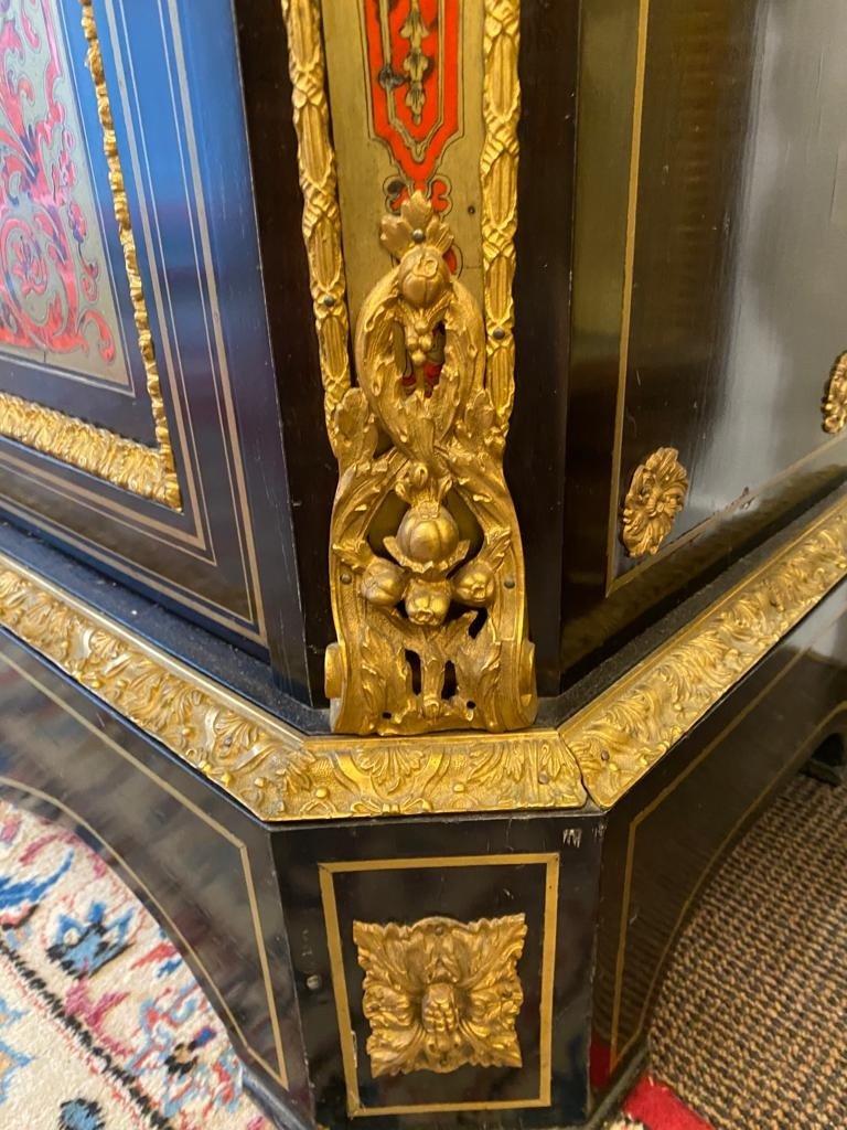 Boulle Marquetry Cabinet, End of the 19th Century In Good Condition In Saint-Ouen, FR