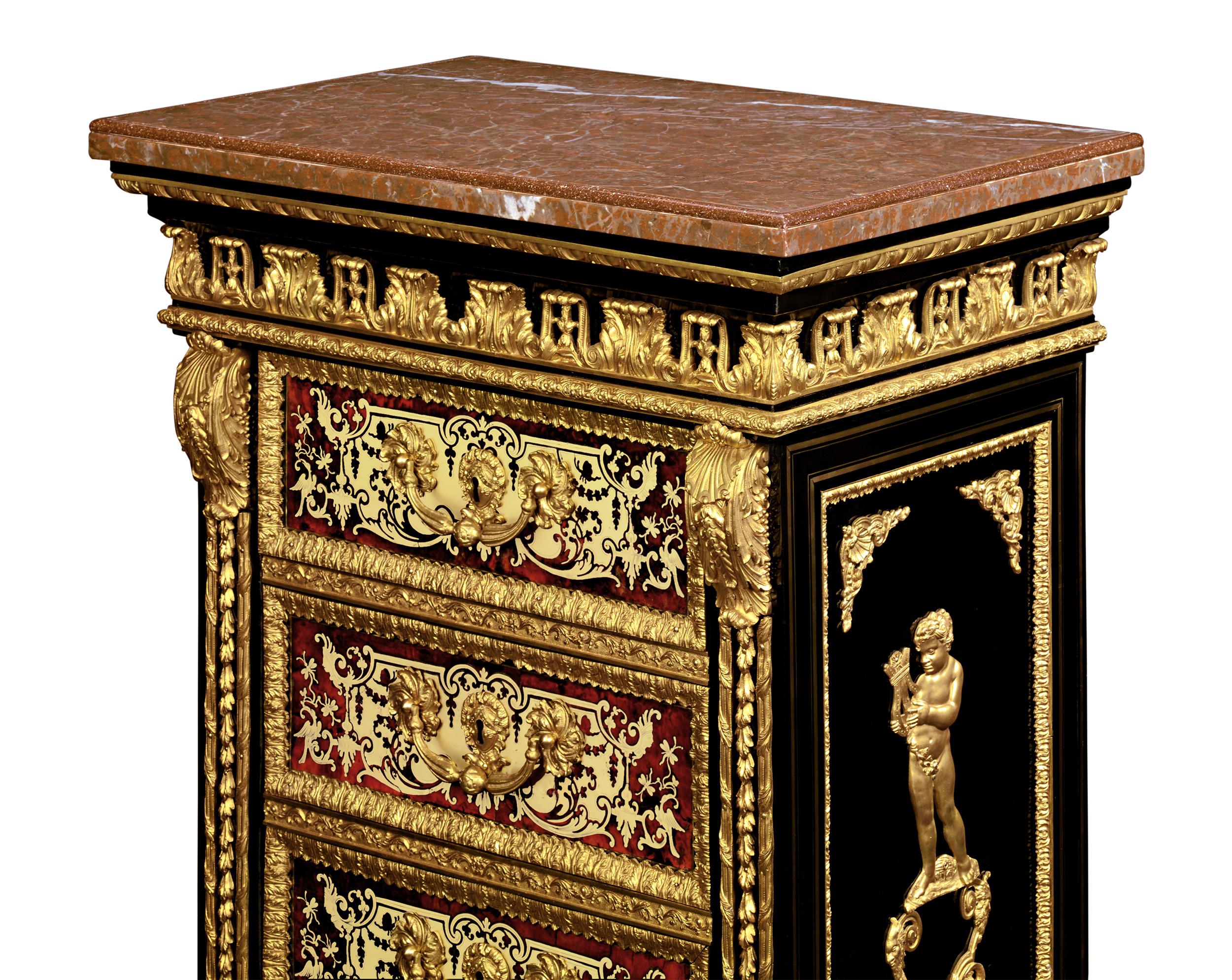 French Boulle Marquetry Commodes