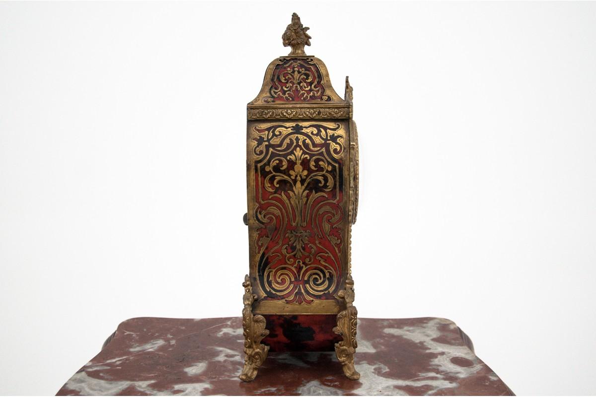 19th Century Boulle Napoleon III Mantel Table Clock from 1855