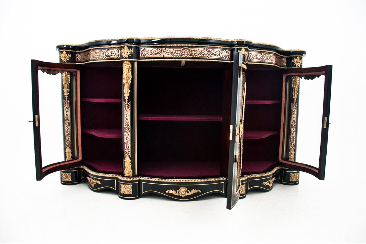 Victorian Boulle Napoleon III Vitrine Cabinet by Druce & Co