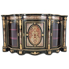 Antique Boulle Napoleon III Vitrine Cabinet by Druce & Co