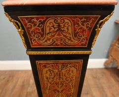 Boulle Pedestal Stand Column Support Louis XV Buhl Inlay
