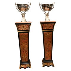 Boulle Pedestal Stand Column Support Louis XV Buhl Inlay
