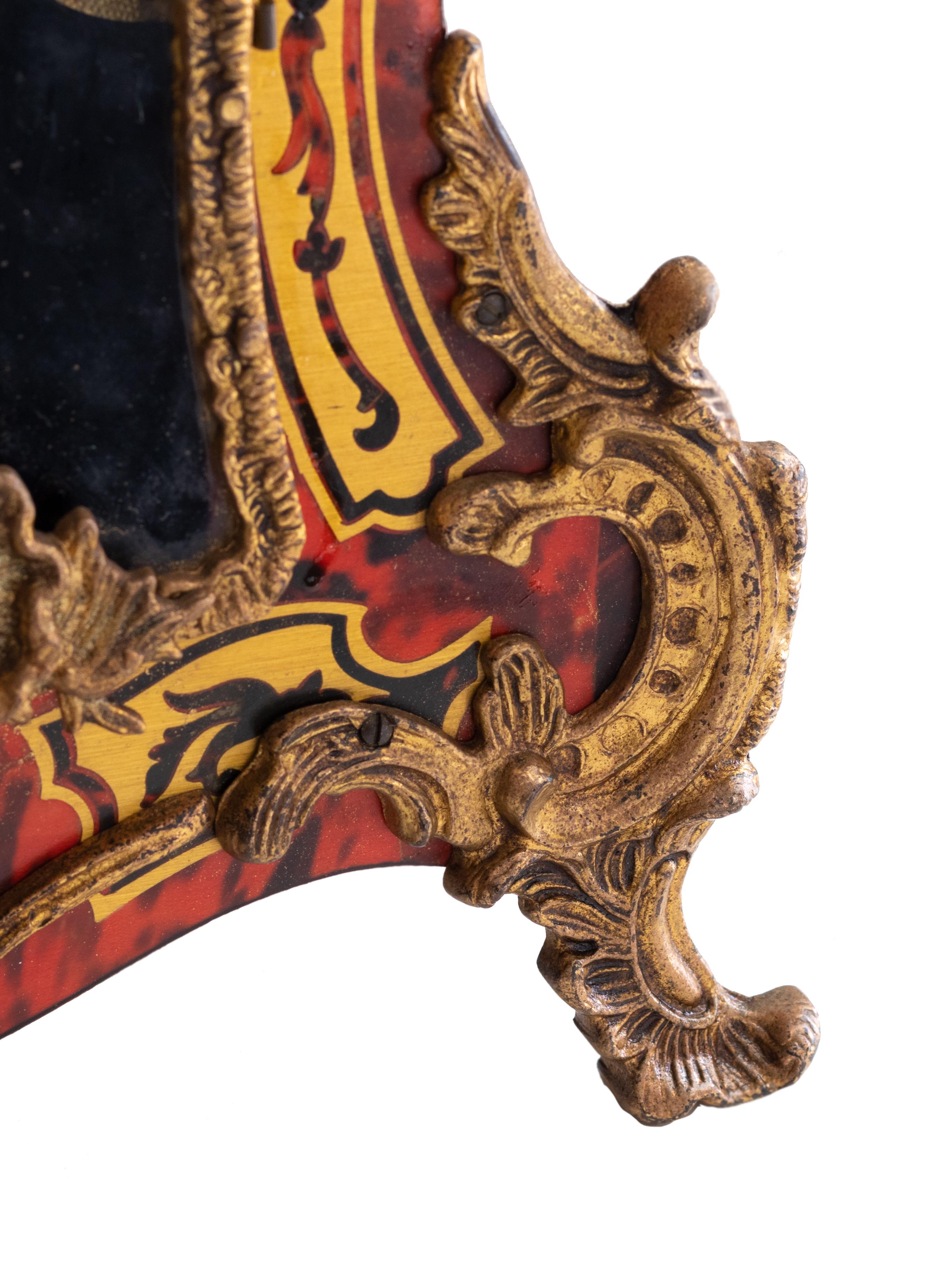 Boulle-Kaminuhr mit Pendelleuchte im Louis-XV-Stil, 20. Jahrhundert im Angebot 9