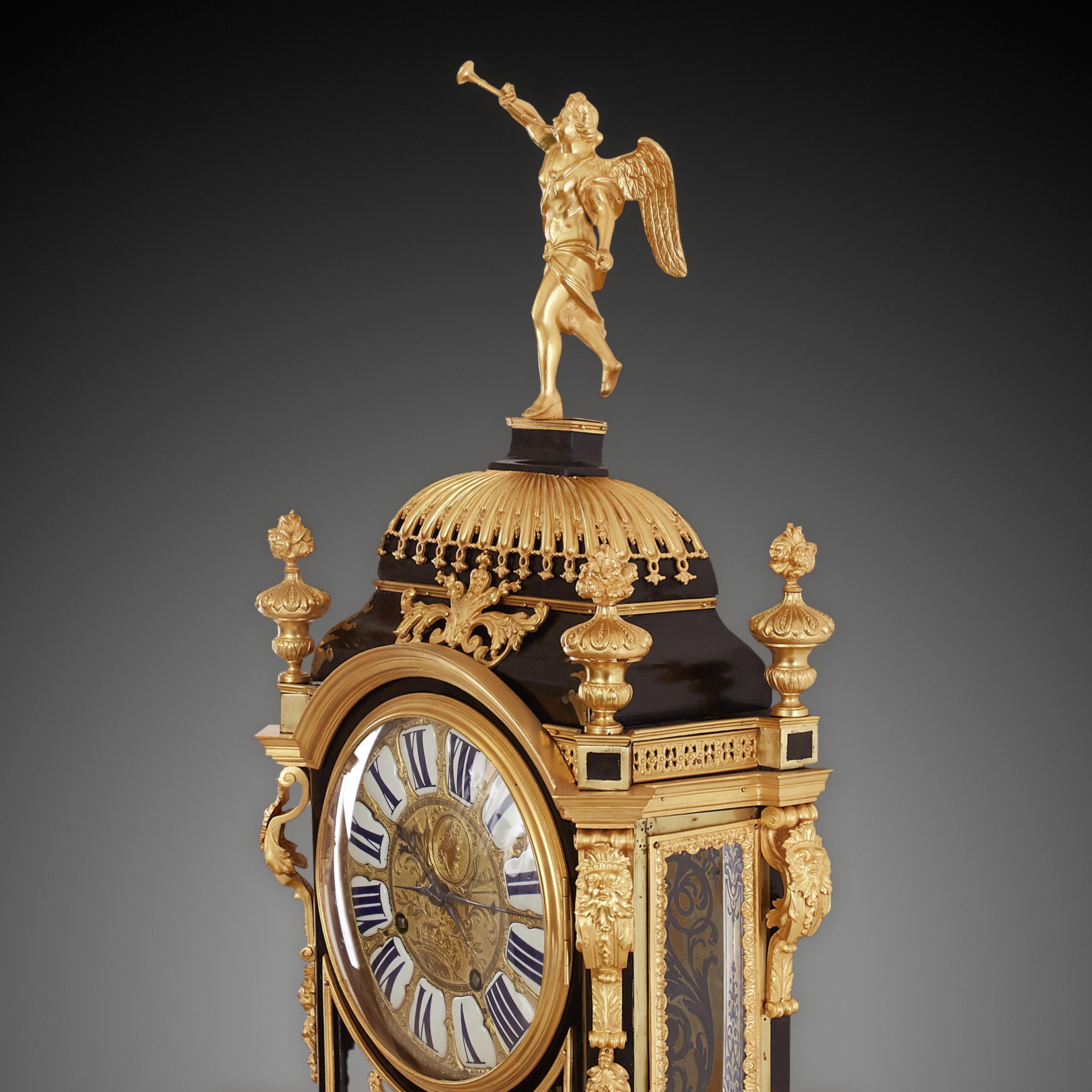 Boulle style clock large French gilt bronze bracket 6