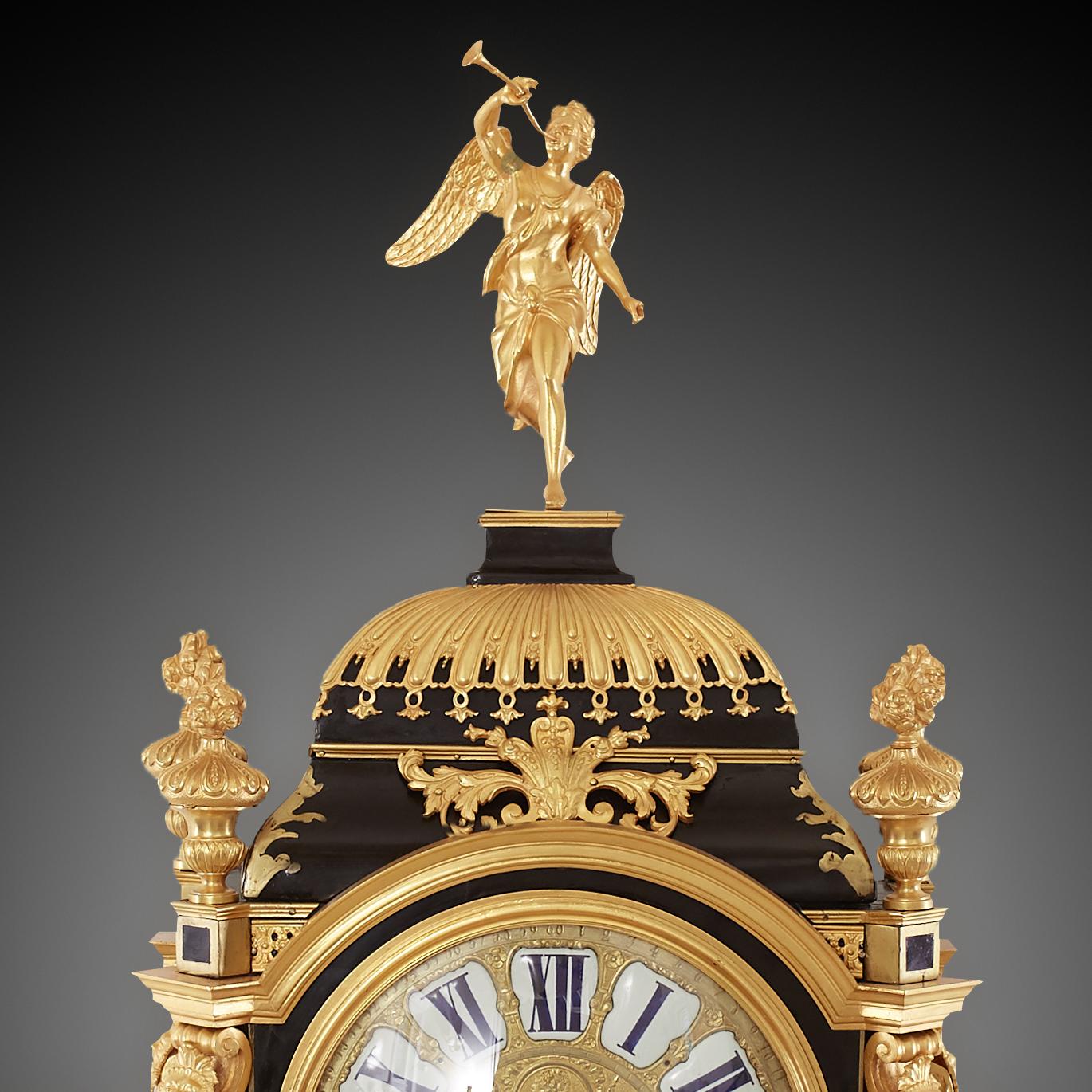 Bronze Boulle style clock large French gilt bronze bracket