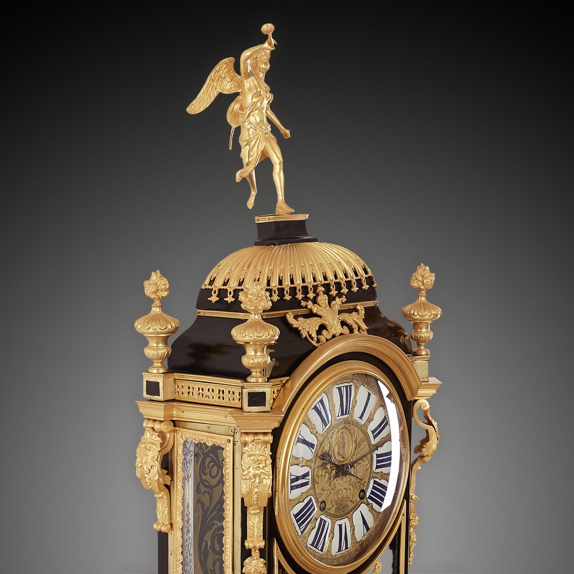 Boulle style clock large French gilt bronze bracket 4