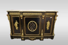 Boulle-Style Sideboard with Rich Bronze Appliques and Hard Stone Inlays