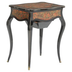 Antique Boulle Thread Table, France, circa 1870