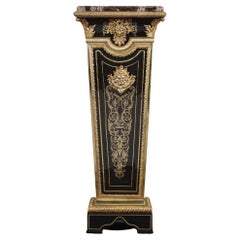 “Boulle” Wall-Side Pedestal Attributed to Befort Jeune, France, Circa 1870