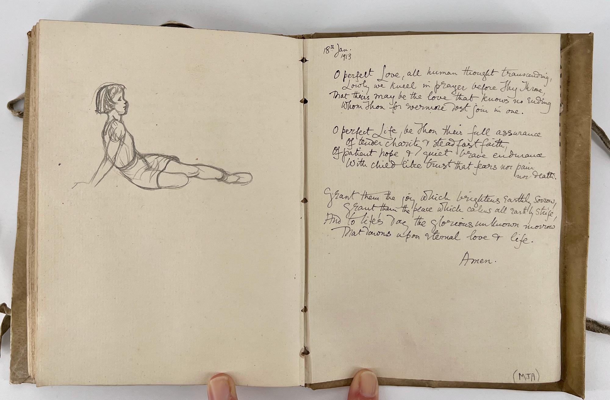 Bound Anthology Album, Dorothy Margaret Tyas Colles (1917–2003) In Good Condition For Sale In Middletown, NY