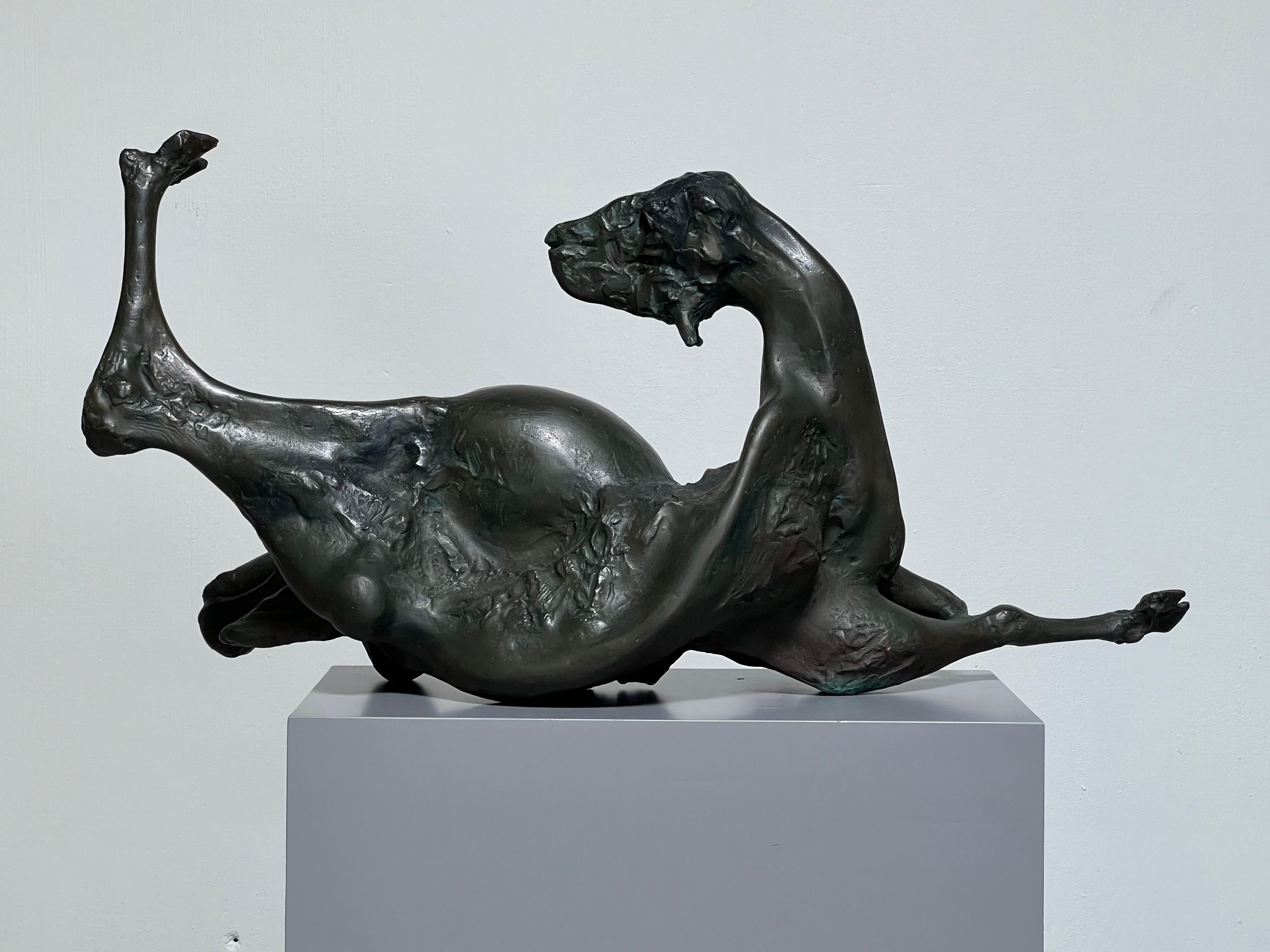 'Bound Goat, Monday' Bronze Sculpture by Jack Zajac For Sale 5