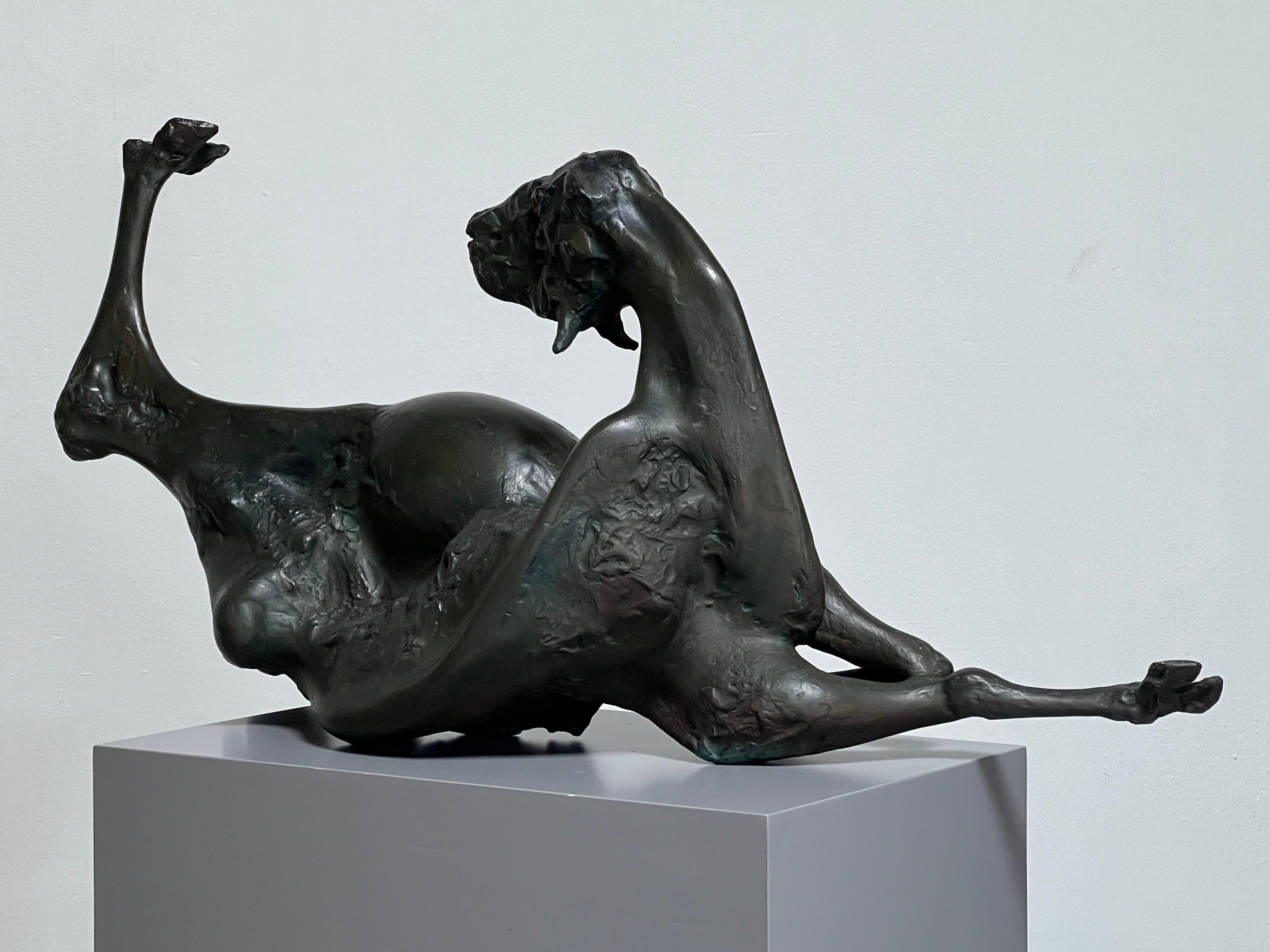 'Bound Goat, Monday' Bronze Sculpture by Jack Zajac For Sale 7