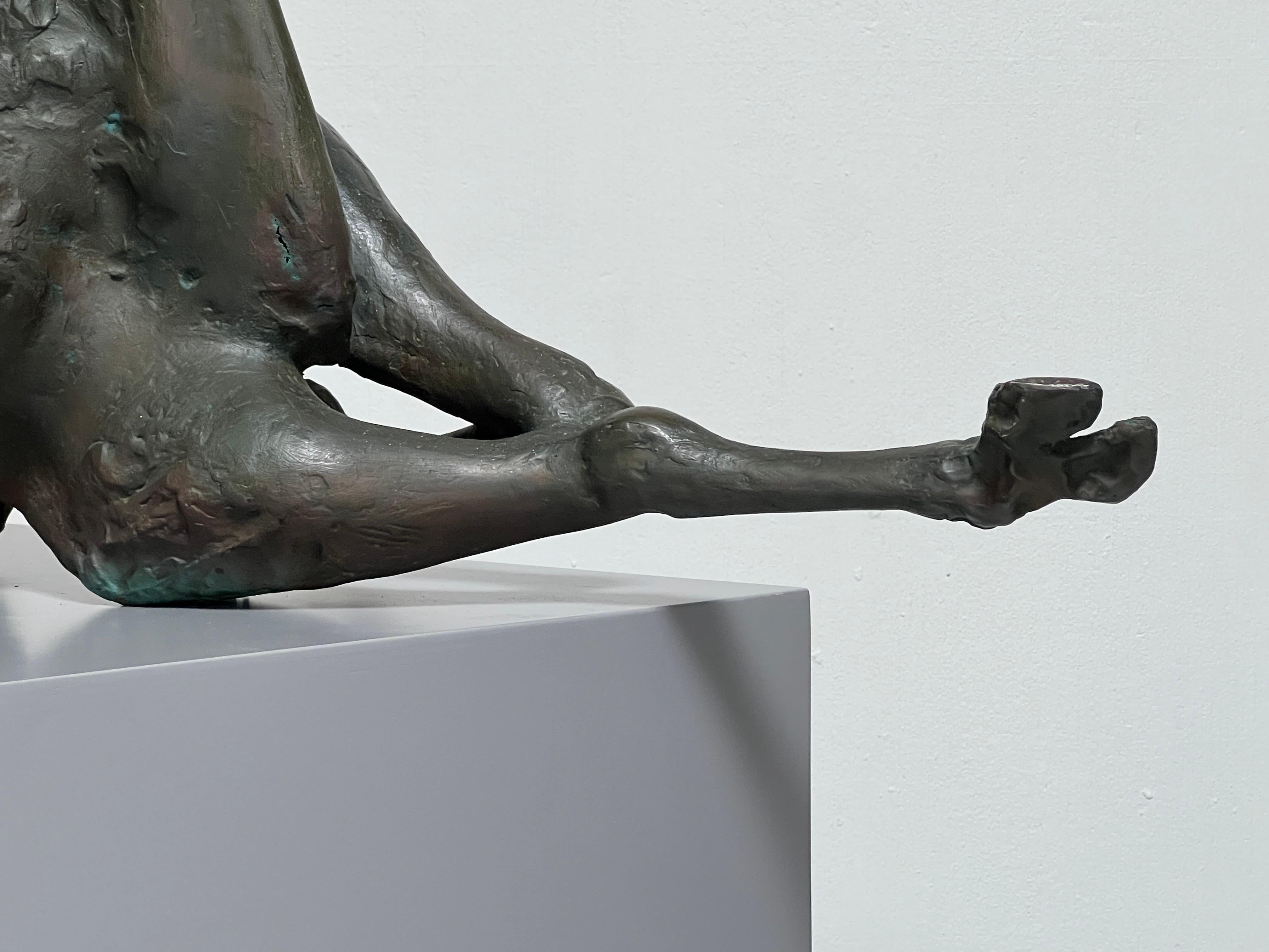 'Bound Goat, Monday' Bronze Sculpture by Jack Zajac For Sale 8