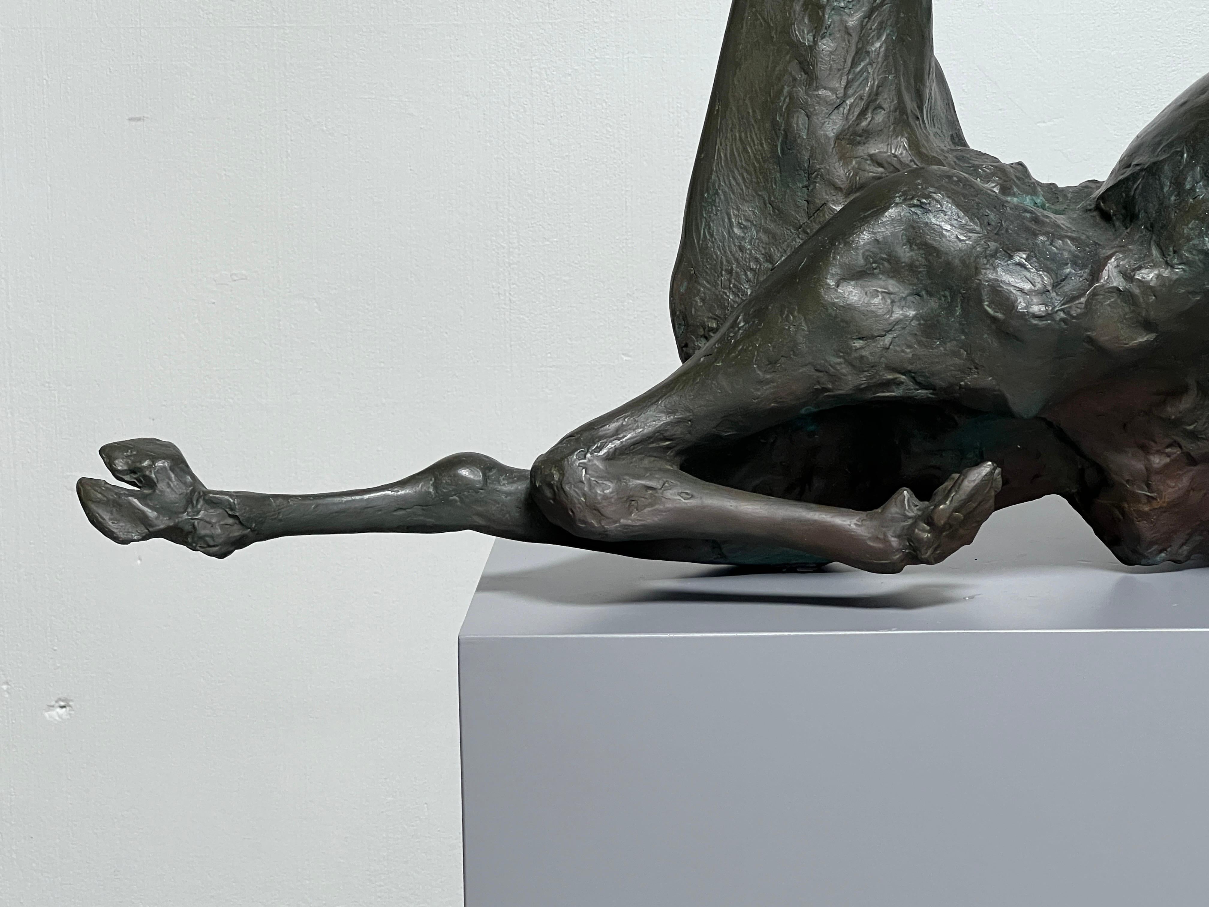 'Bound Goat, Monday' Bronze Sculpture by Jack Zajac For Sale 9