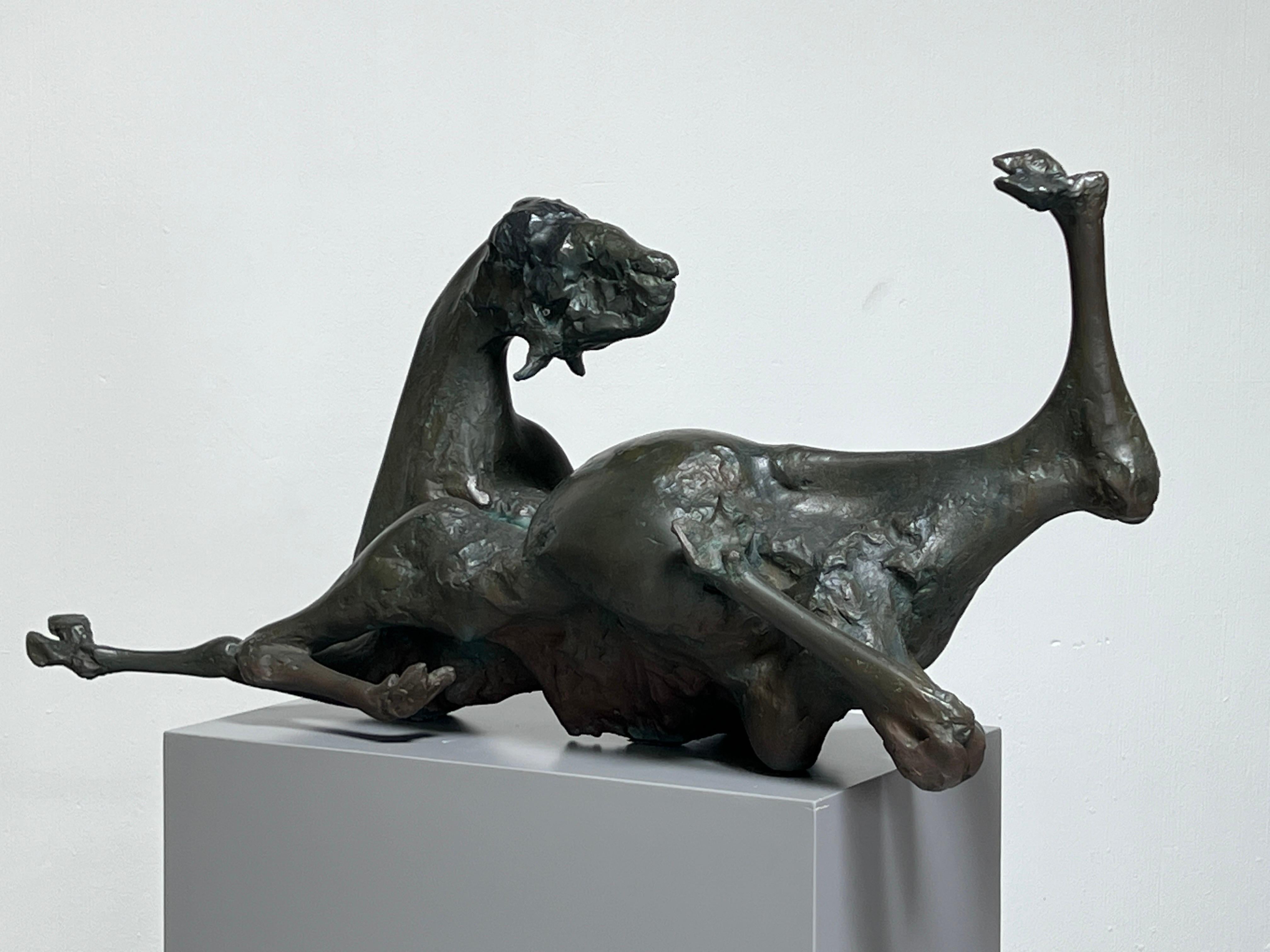 'Bound Goat, Monday' Bronze Sculpture by Jack Zajac For Sale 2