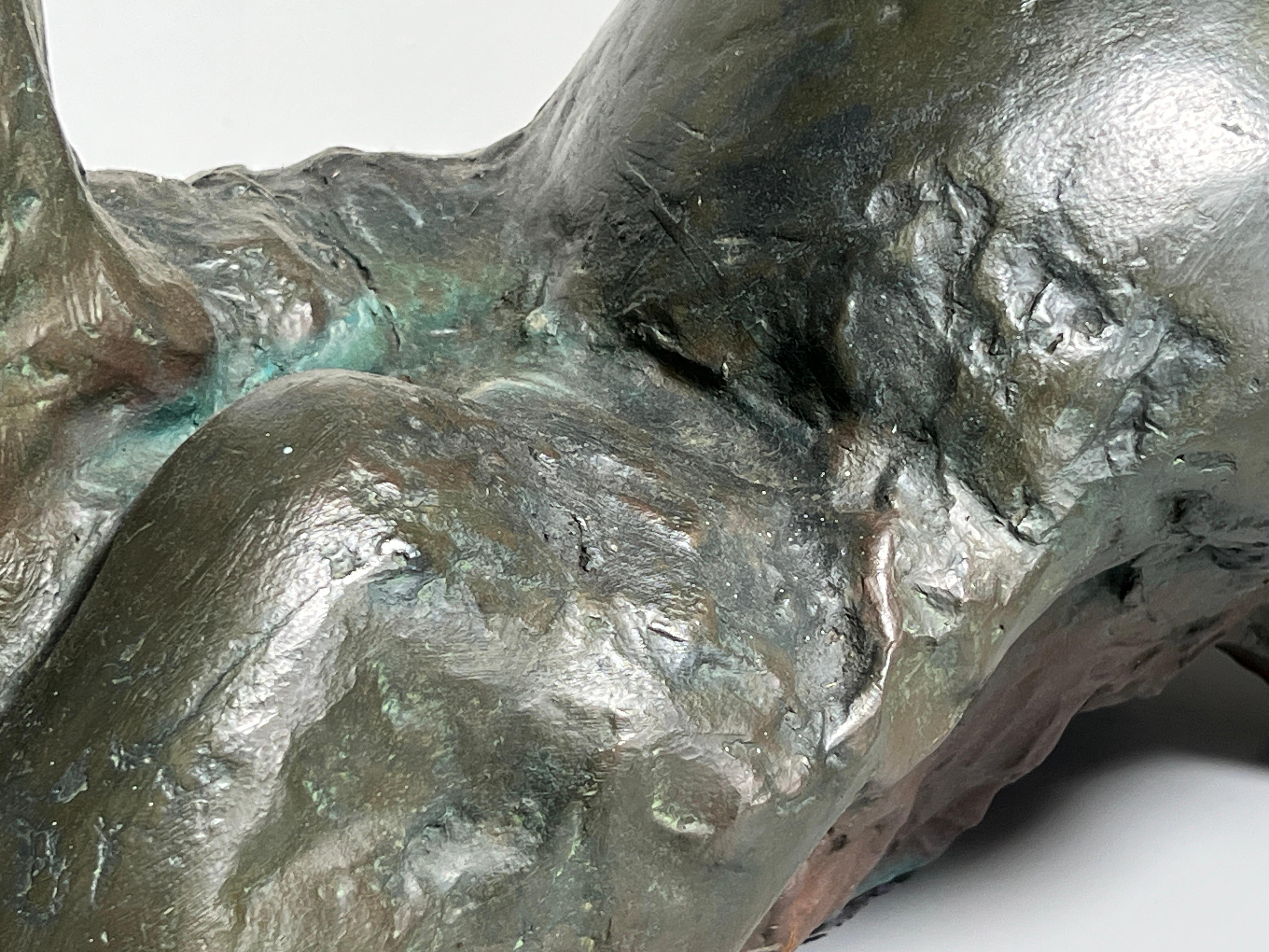 'Bound Goat, Monday' Bronze Sculpture by Jack Zajac For Sale 3