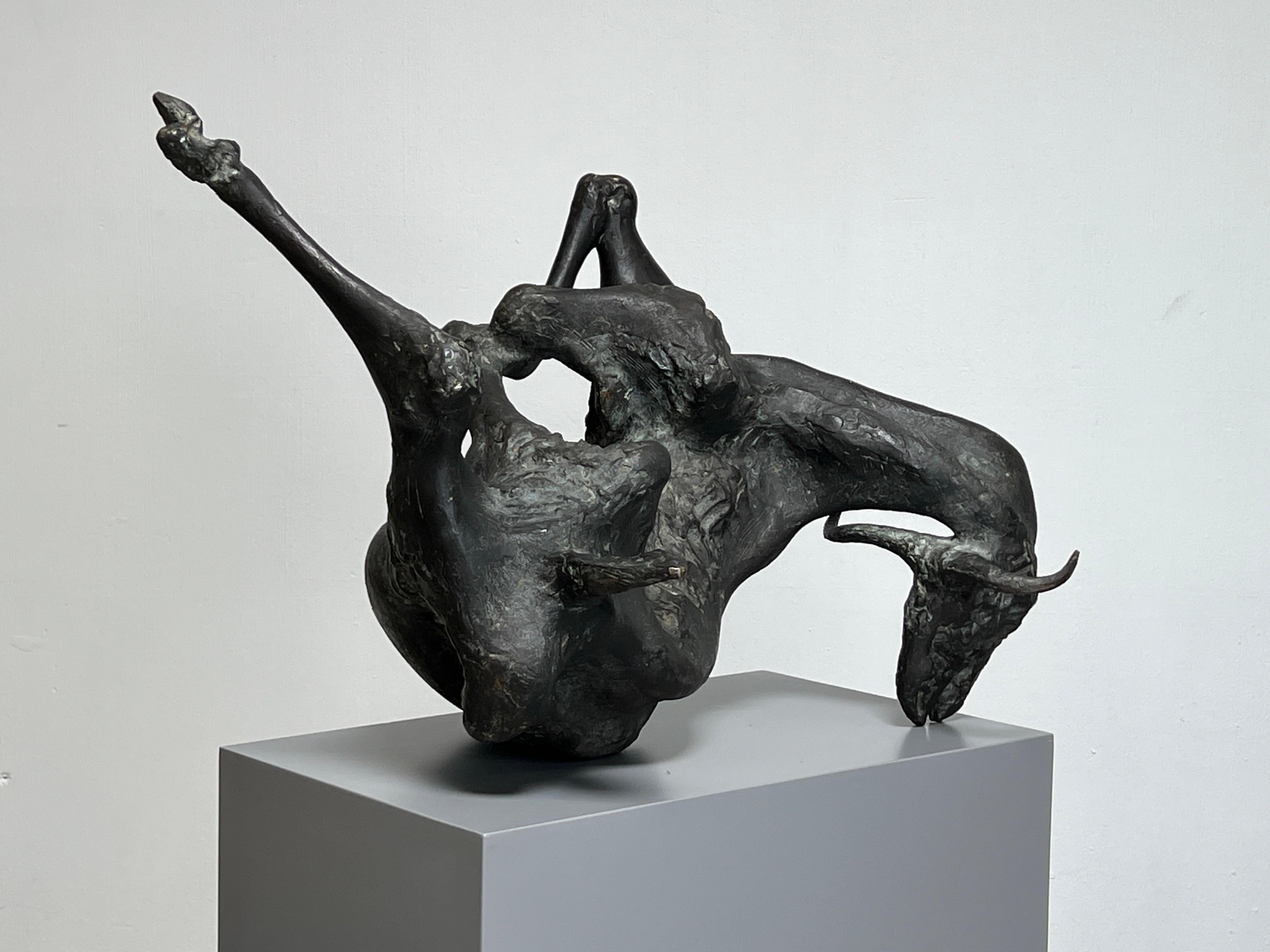 Bound Goat, Thursday, Bronze Sculpture by Jack Zajac For Sale 5